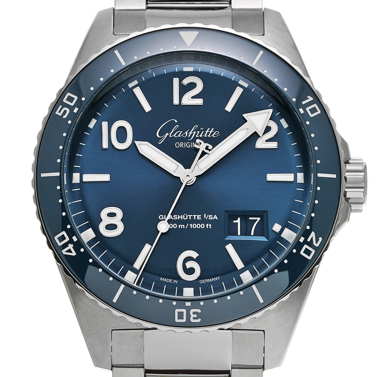 SeaQ Panorama Date 1-36-13-02-81-70 Blue GLASHUTTE ORIGINAL Men's [Pre-Owned].