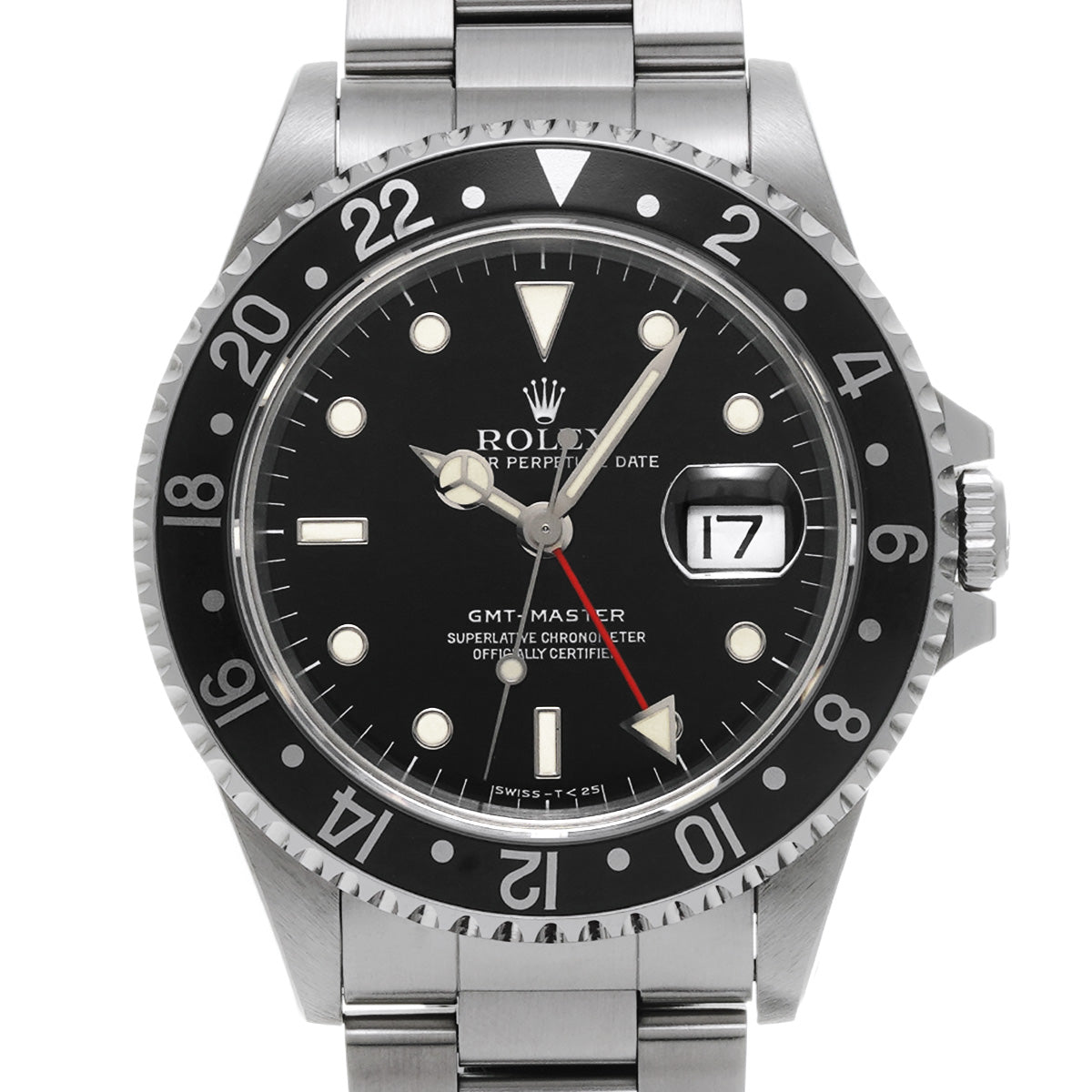 GMT Master 16700 W (manufactured circa 1996) Black ROLEX Men's [Pre-Owned].