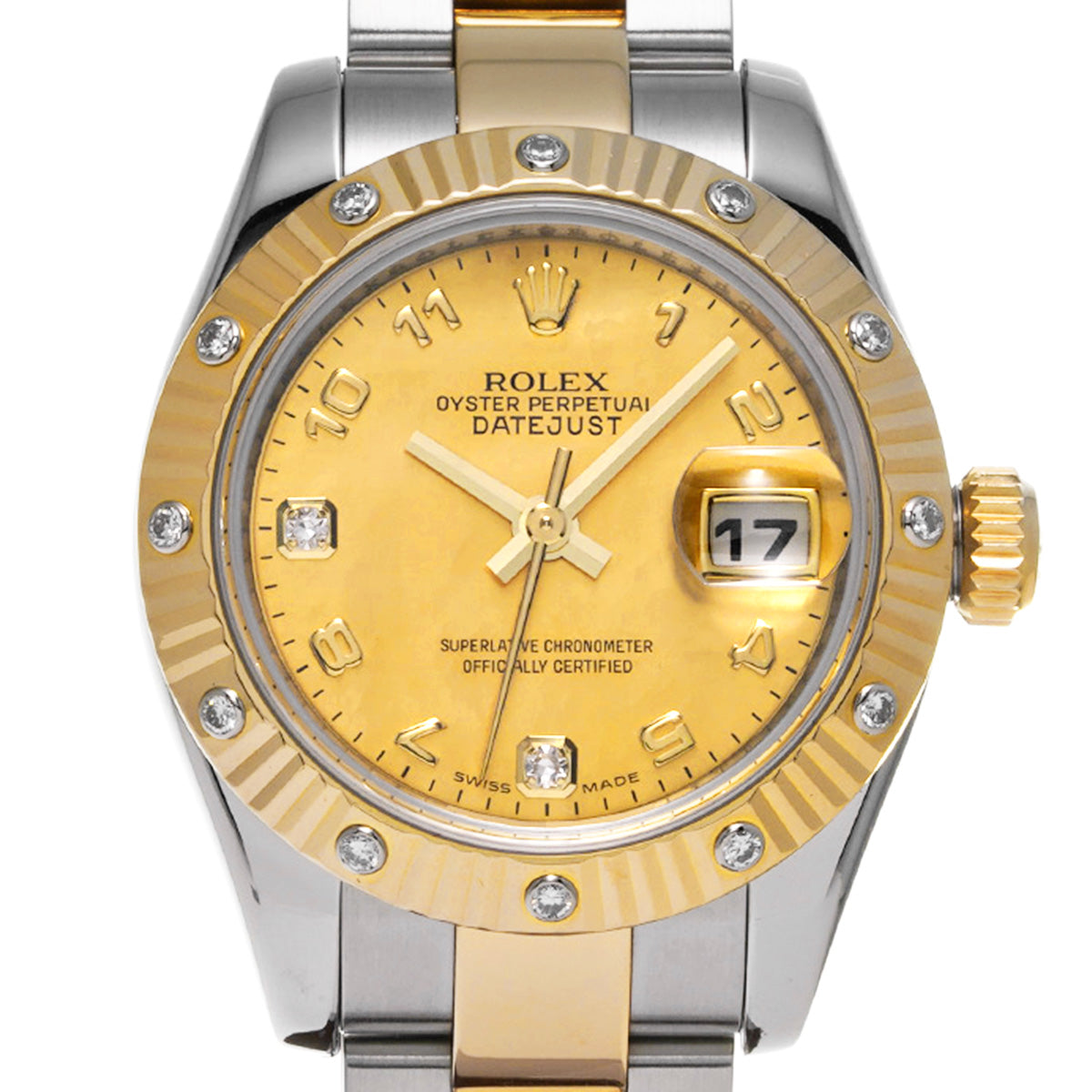 179313 Lady Datejust 26 D (made around 2005) Yellow MOP/Diamond ROLEX Ladies [Pre-Owned].