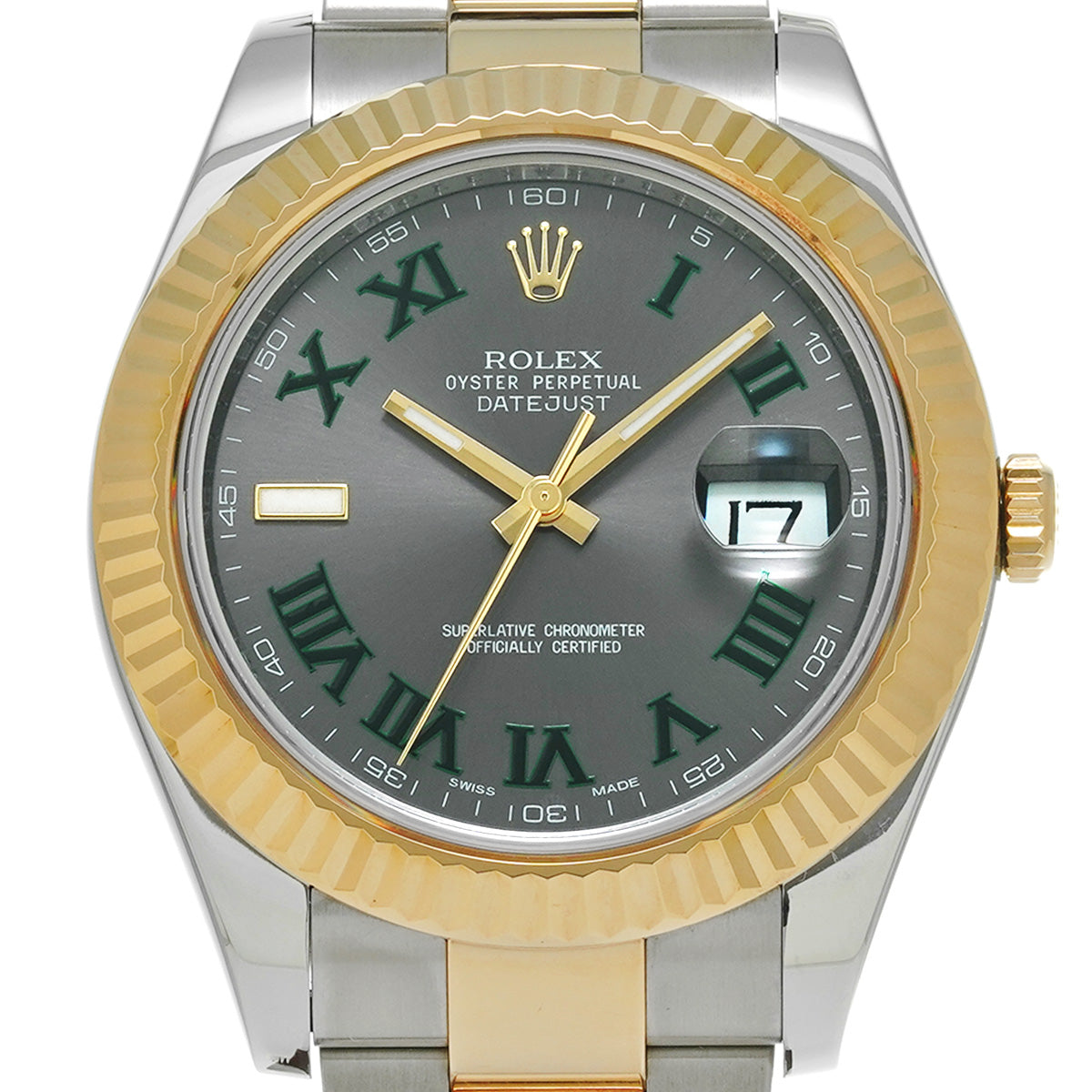 DATE JUST II 116333 V (manufactured circa 2008) Gray ROLEX Men's [Pre-Owned].