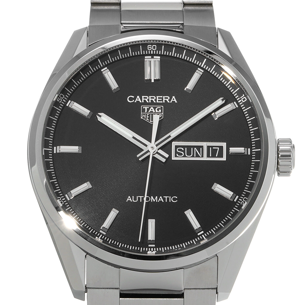 CARRERA Calibre 5 Day Date WBN2010.BA0640 Black TAG HEUER Men's [Pre-Owned].