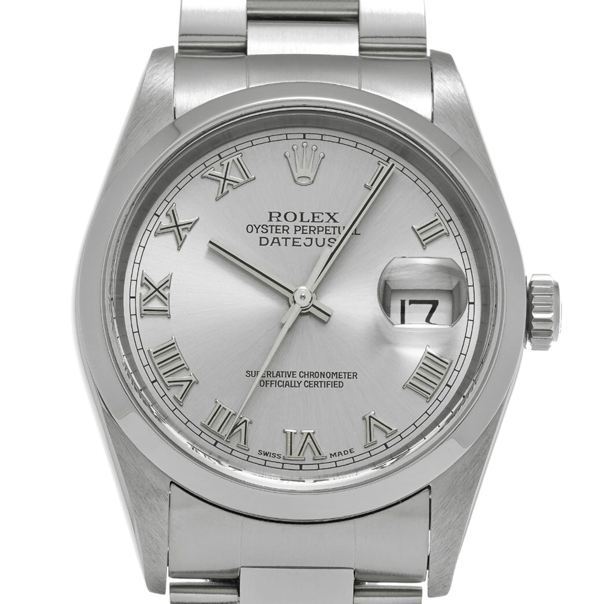 DATE JUST 16200 Y (made around 2002) Silver ROLEX Men's [Pre-owned].