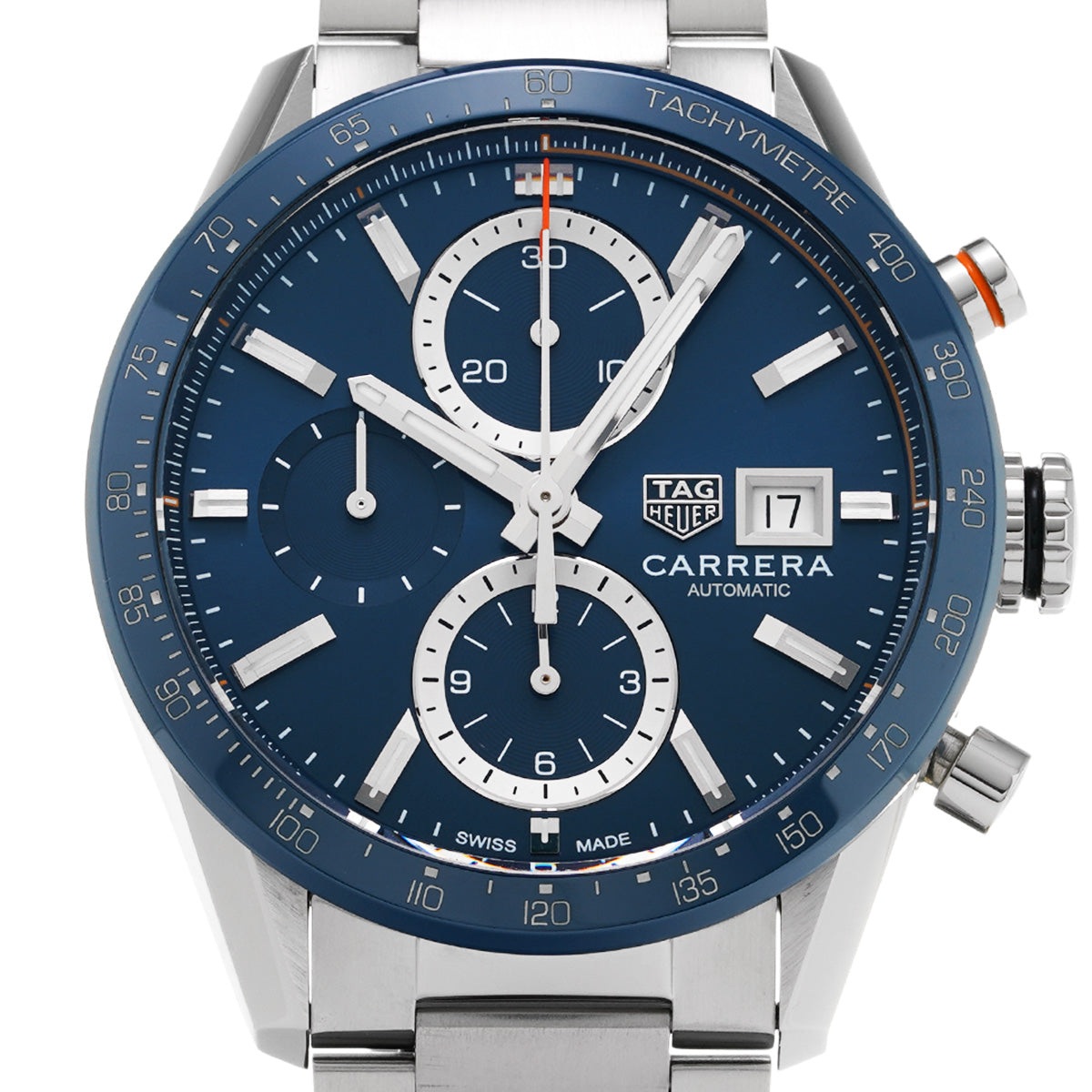 CARRERA Calibre 16 Chronograph CBM2112.BA0651 Blue TAG HEUER Men's [Pre-Owned].