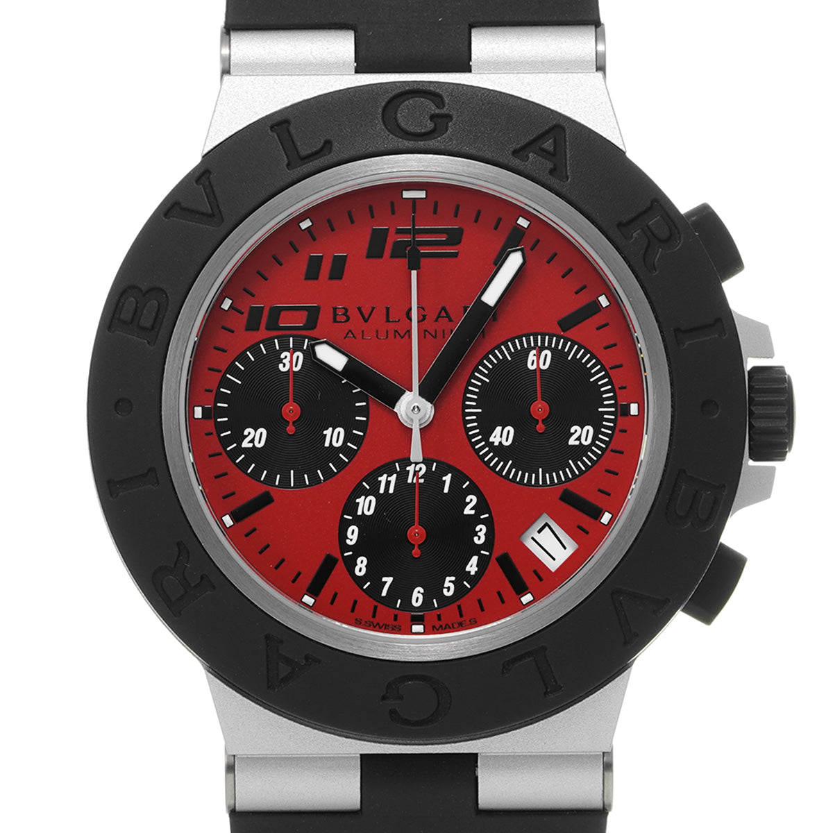 Aluminum Chronograph DUCATI BB40ATCH Red/Black BVLGARI Men's [Pre-Owned].