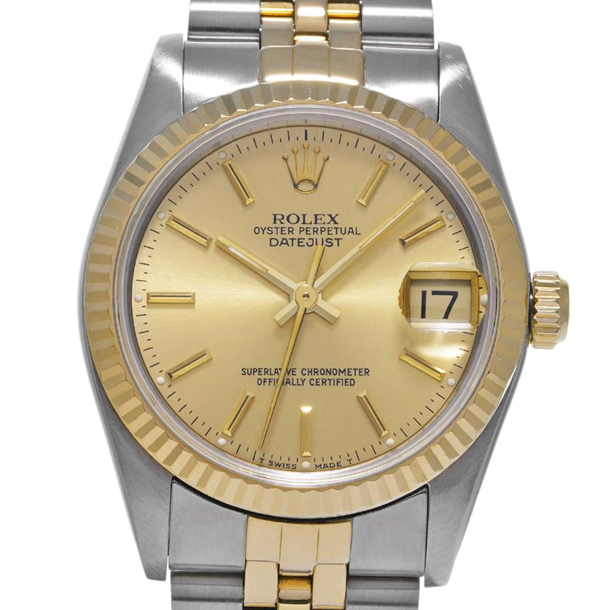 Datejust 68273 E (manufactured circa 1990) Champagne ROLEX Unisex [Pre-owned].