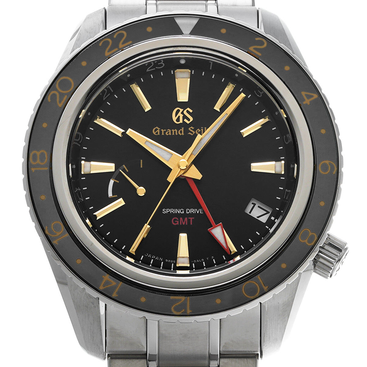 Sport Collection Spring Drive GMT SBGE215 Black Grand Seiko Men's [Pre-Owned].