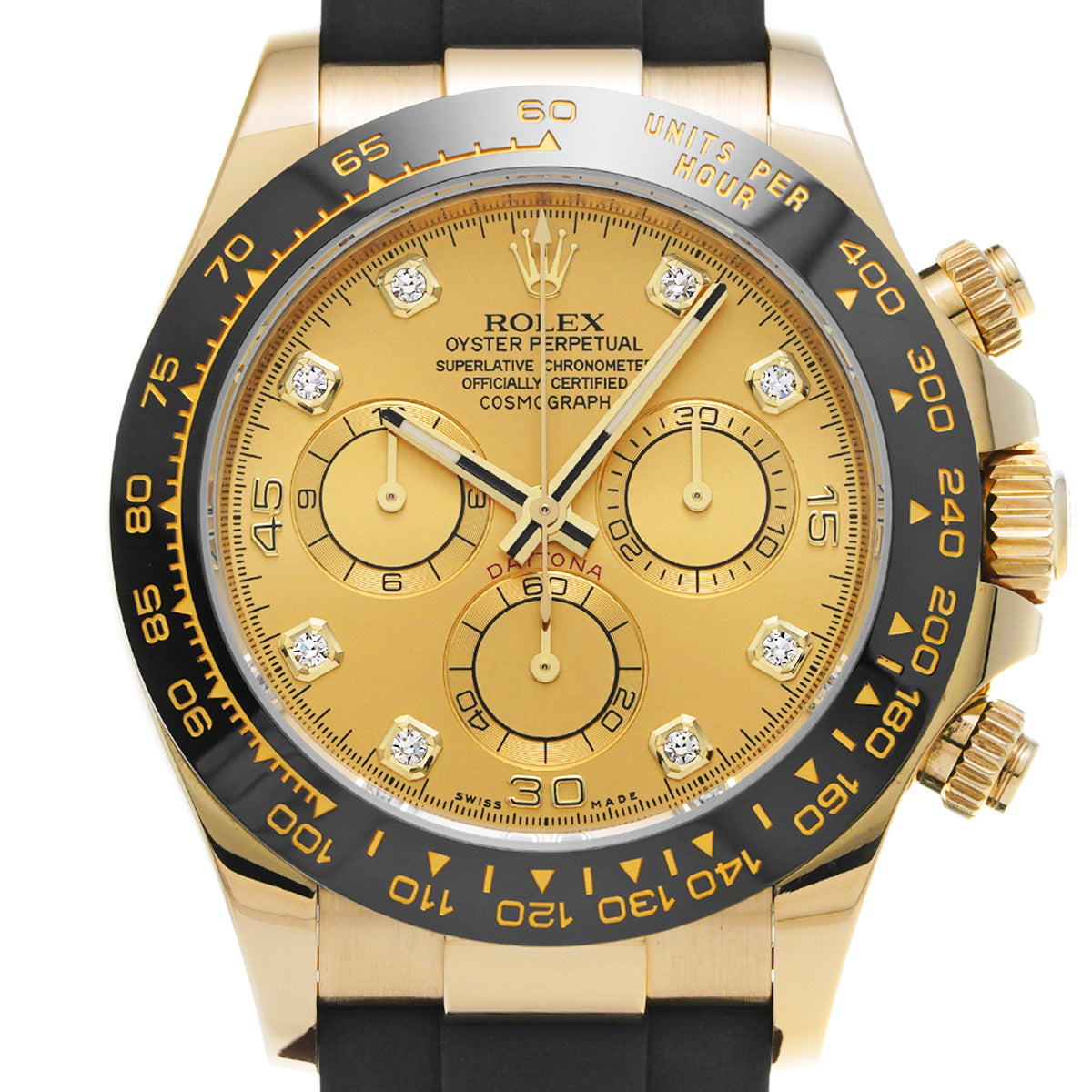 Cosmograph Daytona 116518LNG Random Serial Champagne/Diamond ROLEX Men's [Pre-Owned].