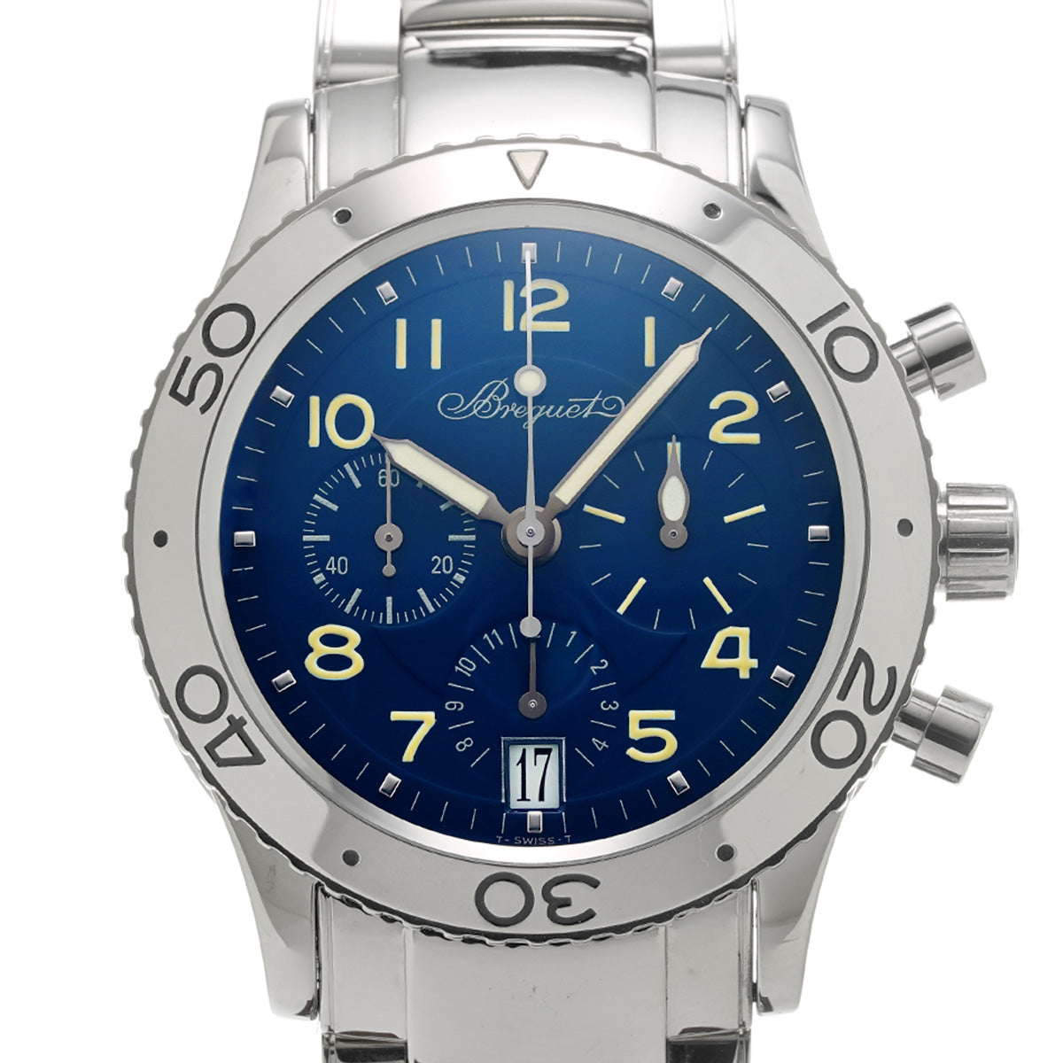 Transatlantique Type XX 3820BB/P2/BW9 Blue Breguet Men's [Pre-Owned].