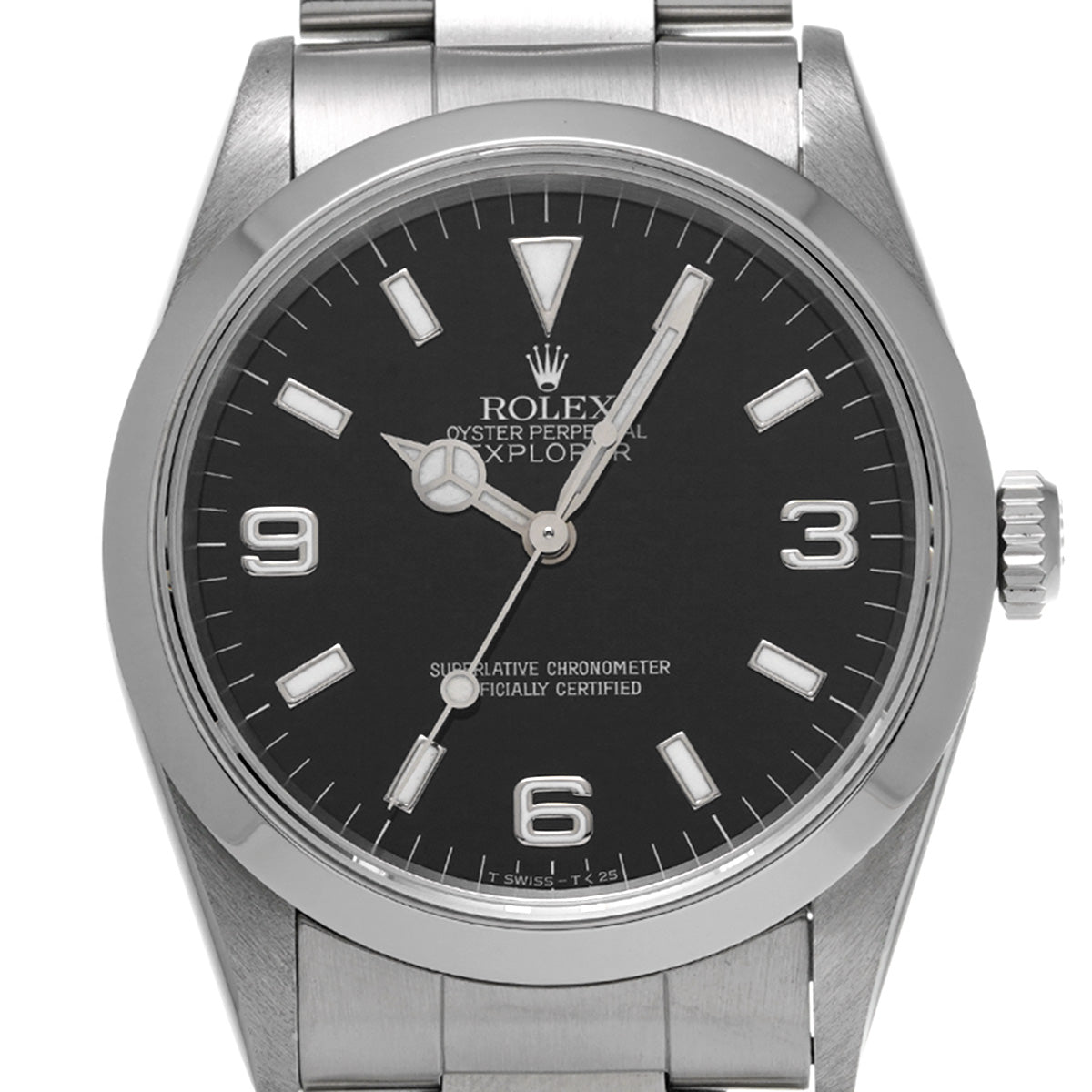 Explorer 14270 U (manufactured circa 1998) Black ROLEX Men's [Pre-Owned].