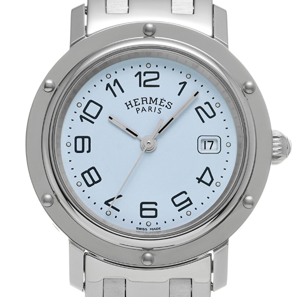 Clipper Nacre CL6.410.214/3831 Light Blue HERMES Unisex [Pre-owned].