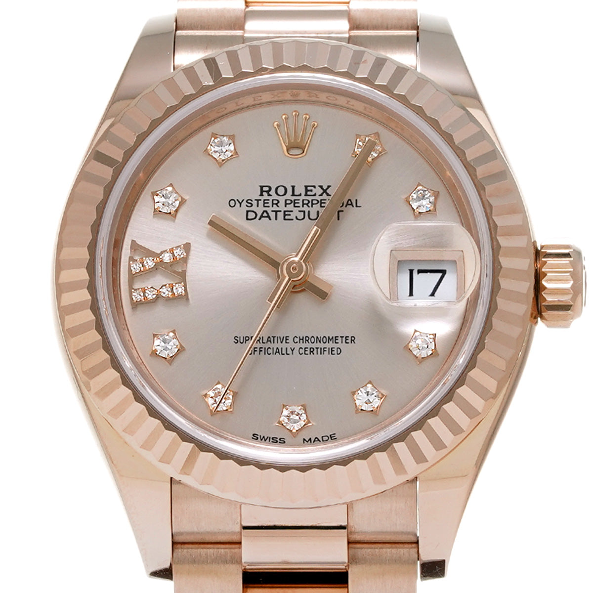 Lady Datejust 28 279175 Random Serial Ros/Diamond ROLEX Ladies [Pre-Owned].