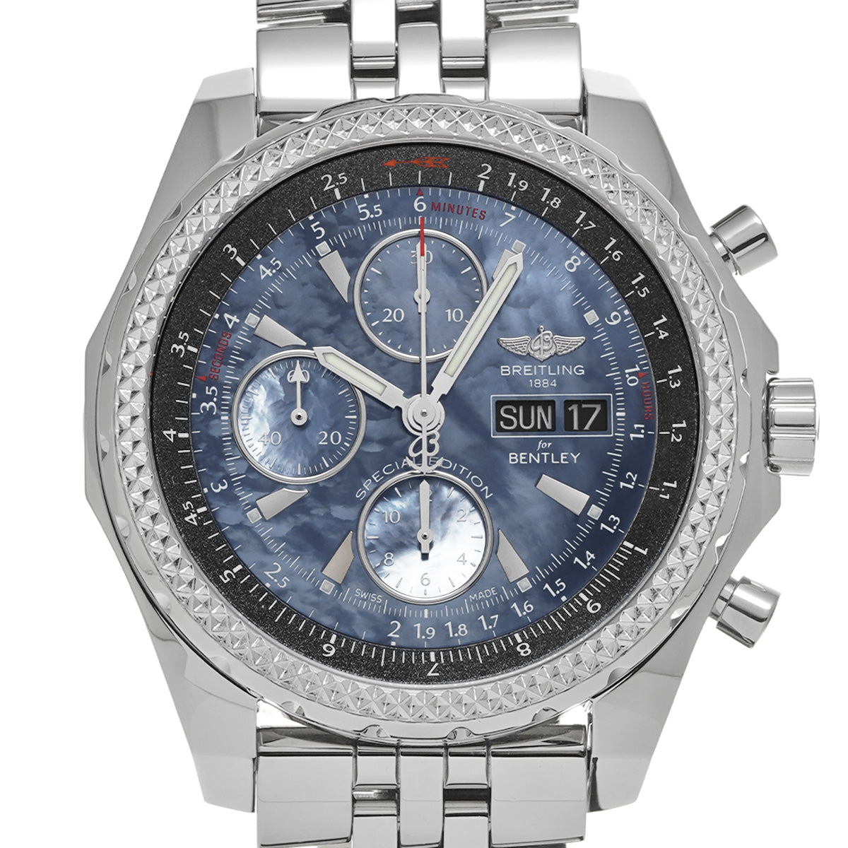 Bentley GT Blue Mother of Pearl A133627X/BE63 Blue MOP BREITLING Men's [Pre-Owned].