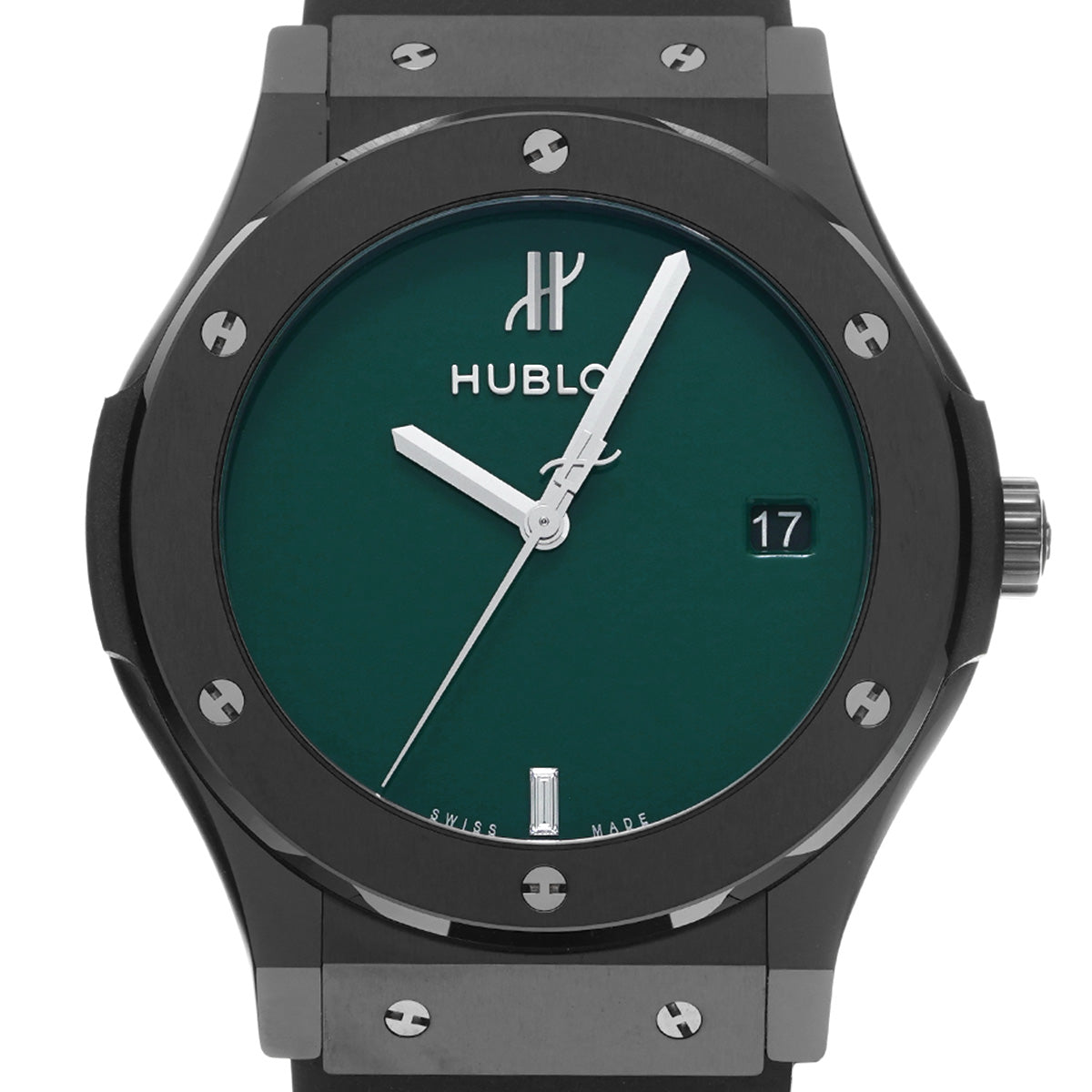 Classic Fusion Black Ceramic British Green 511.CM.5270.RX.MYOS Green/Diamond HUBLOT Unisex [New]