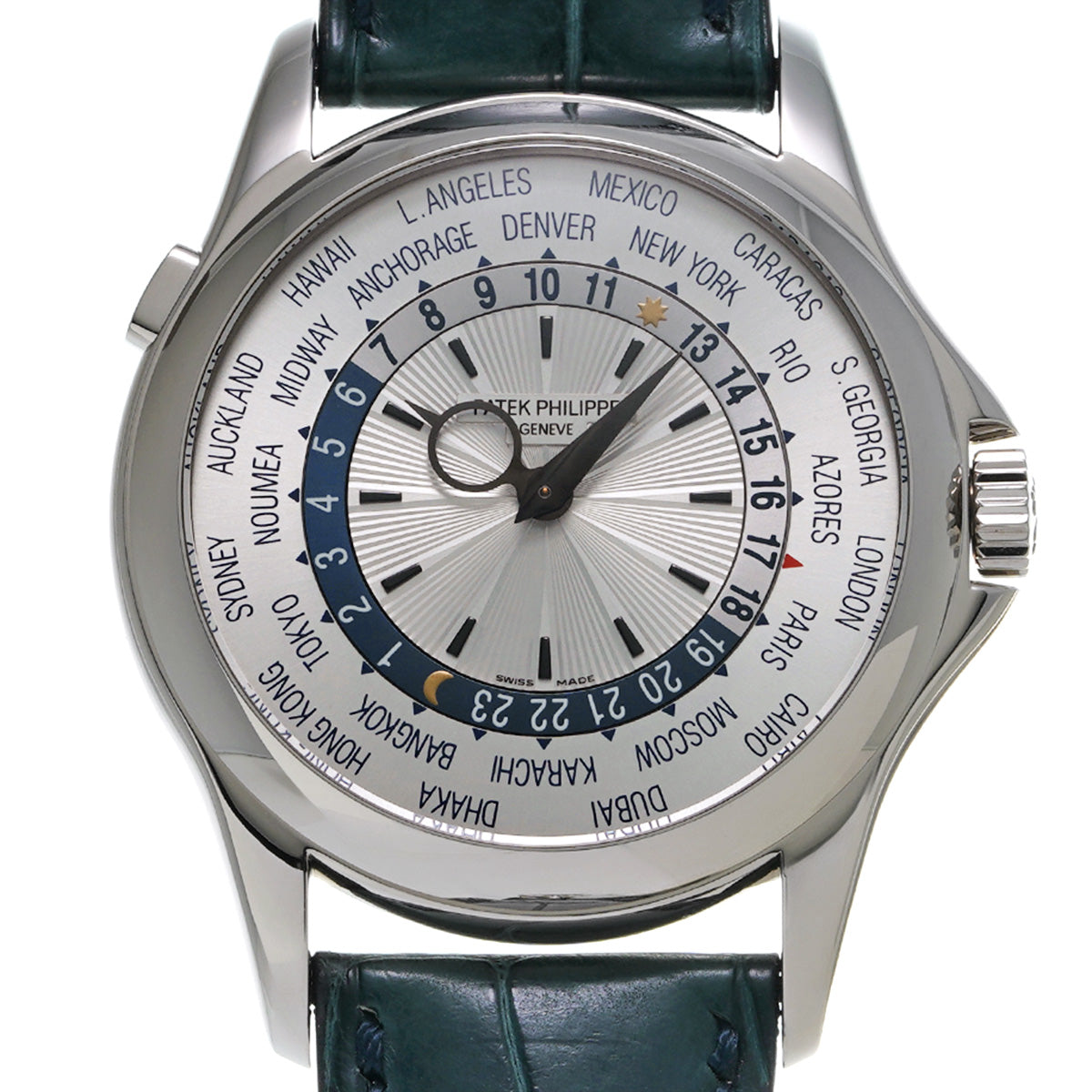 World Time 5130G-001 Silver PATEK PHILIPPE Men's [Pre-Owned].