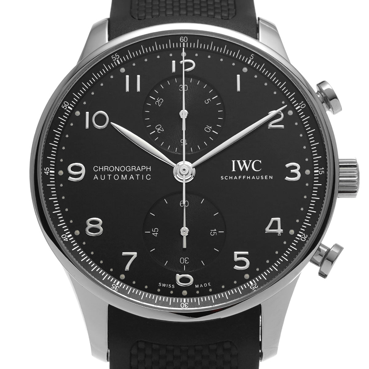 Portuguese Chronograph IW371609 Black IWC Men's [Pre-Owned]