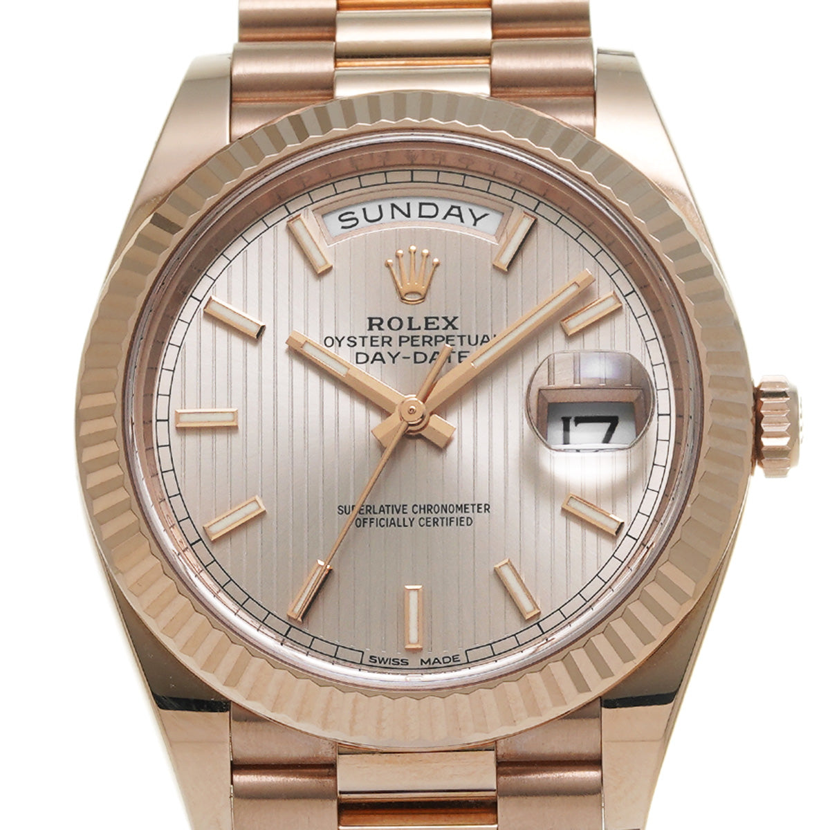 Day-Date 40 228235 Random Serial Sundust/Stripe Motif ROLEX Men's [Pre-Owned].