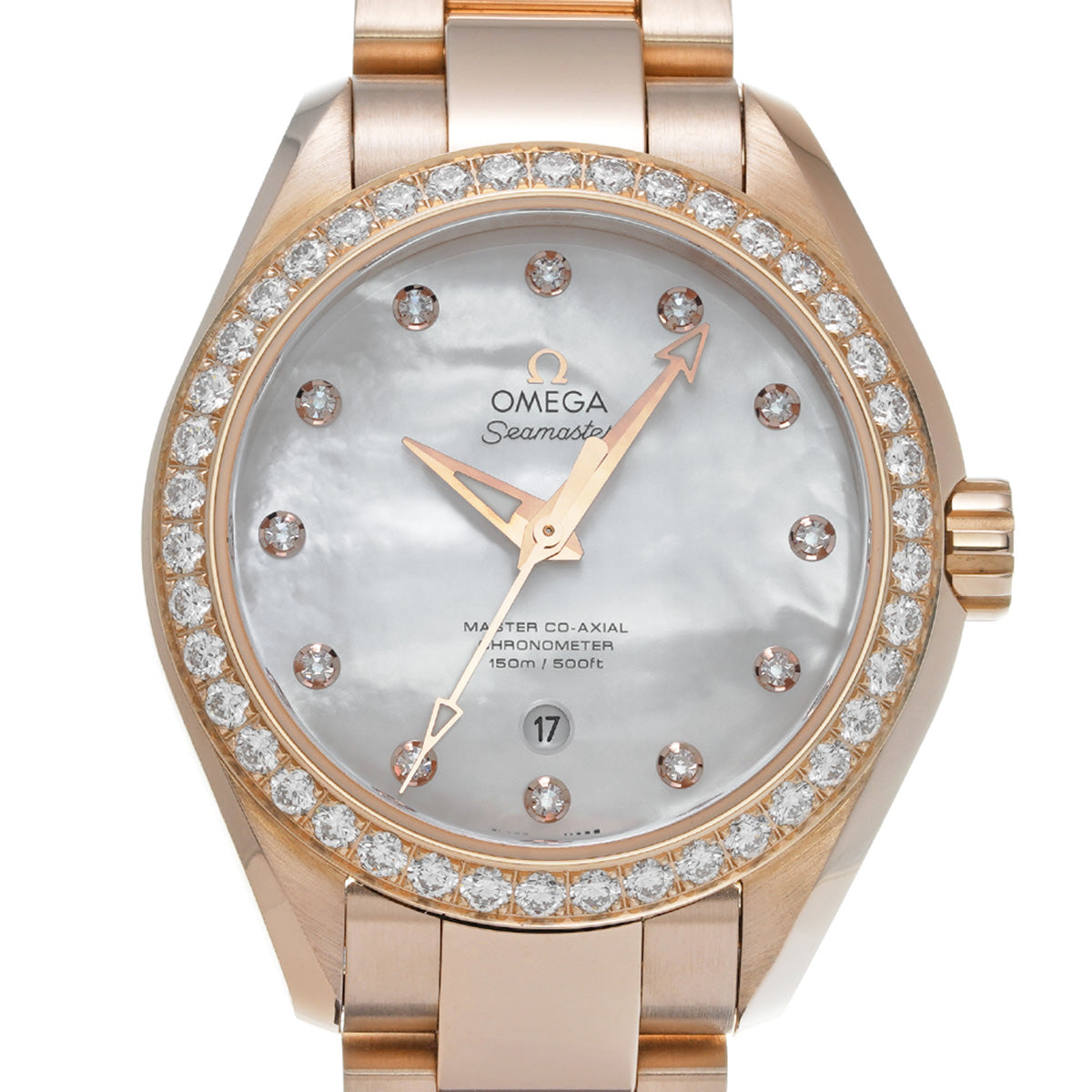 Seamaster Aqua Terra Master Co-Axial 231.55.34.20.55.003 White MOP/Diamond OMEGA Ladies [Pre-Owned]