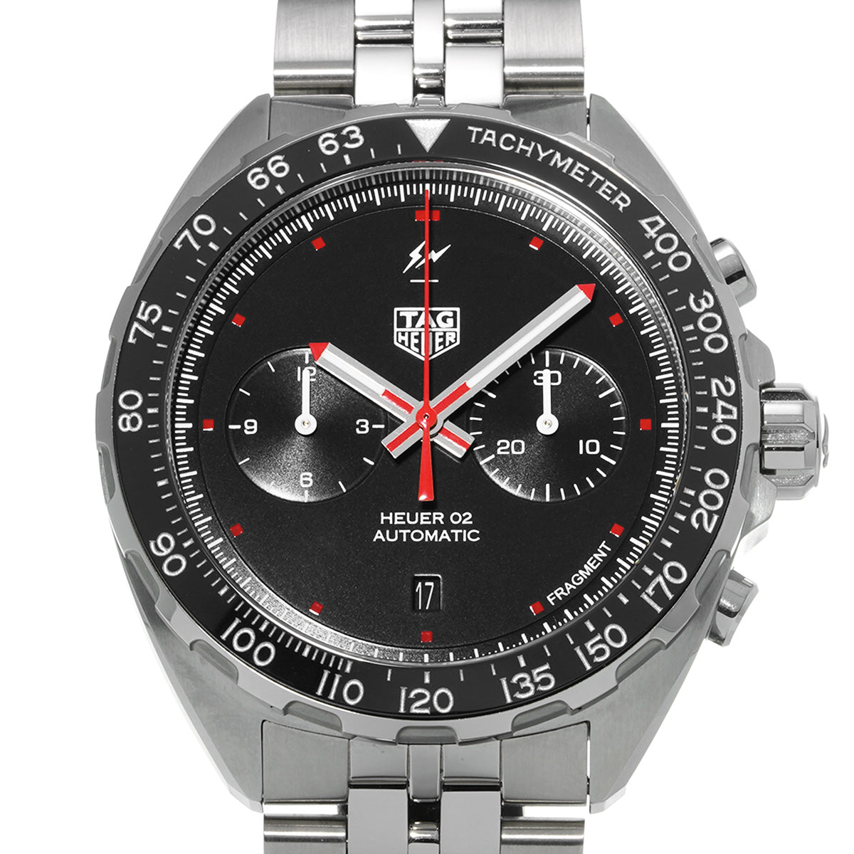 Fragment Design Calibre Heuer 02 Chronograph CAZ201A.BA0641 Black TAG HEUER Men's [Pre-Owned]