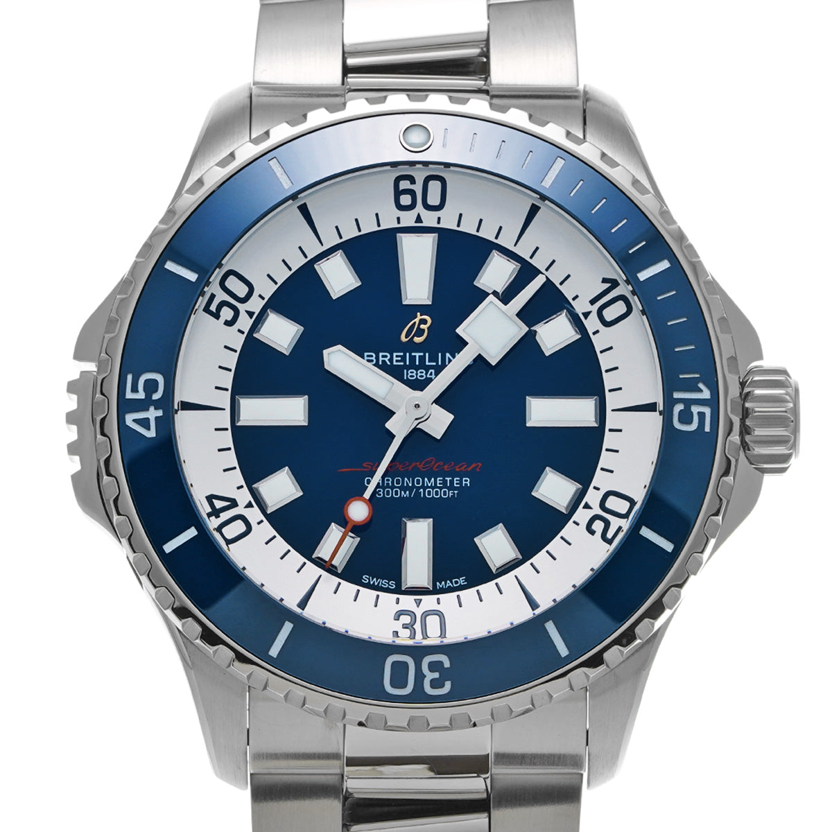 Super Ocean Automatic 46 A17378E71C1A1 Blue BREITLING Men's [Pre-Owned].