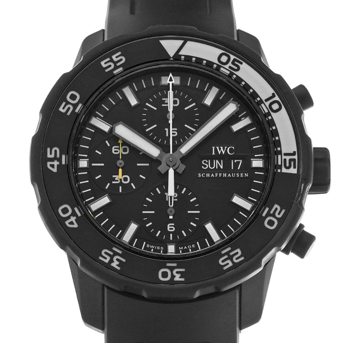 Aquatimer Chronograph Galapagos Island IW376705 Black IWC Men's [Pre-Owned]