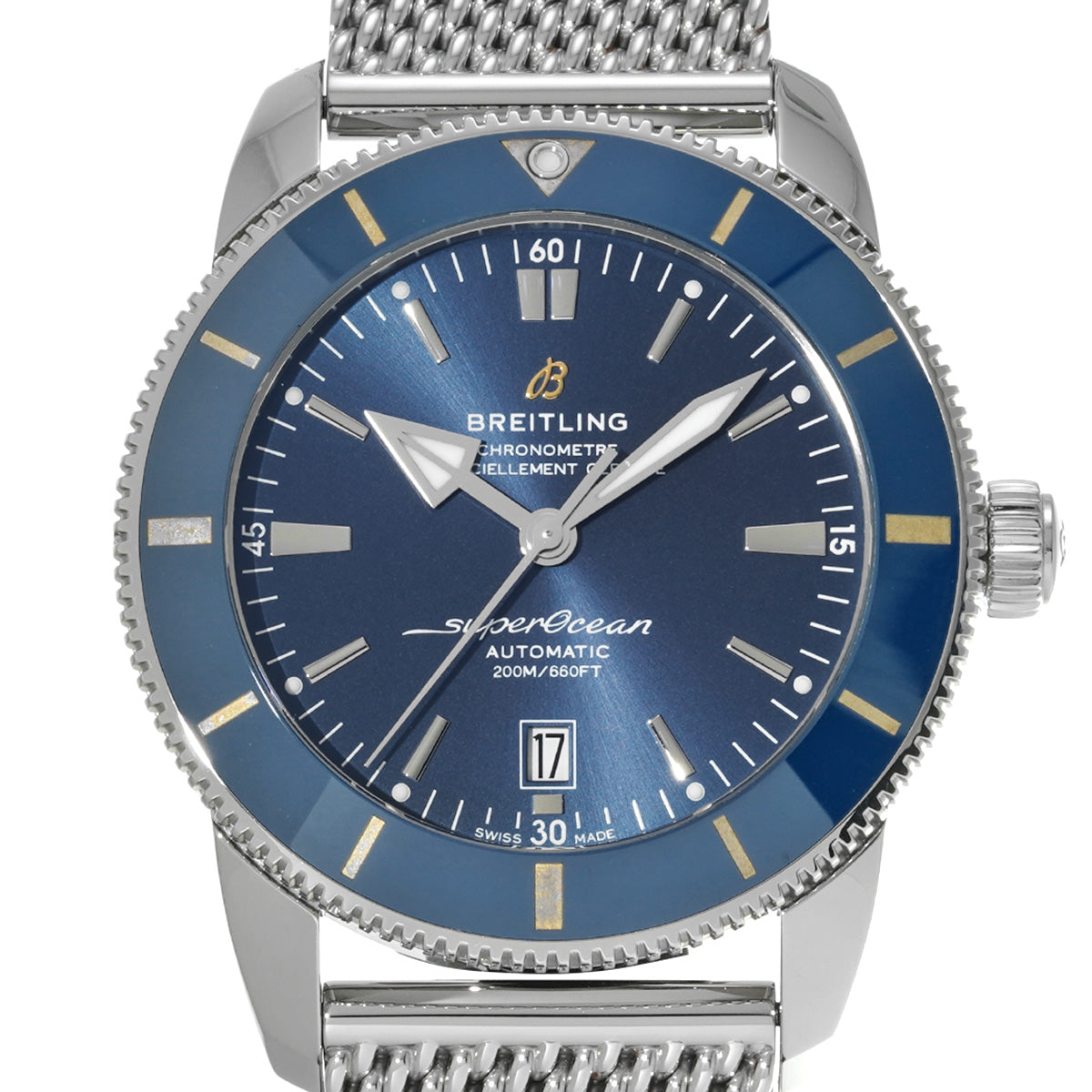 Super Ocean Heritage B20 Automatic 46 AB2020161C1A1 Blue BREITLING Men's [Pre-Owned].