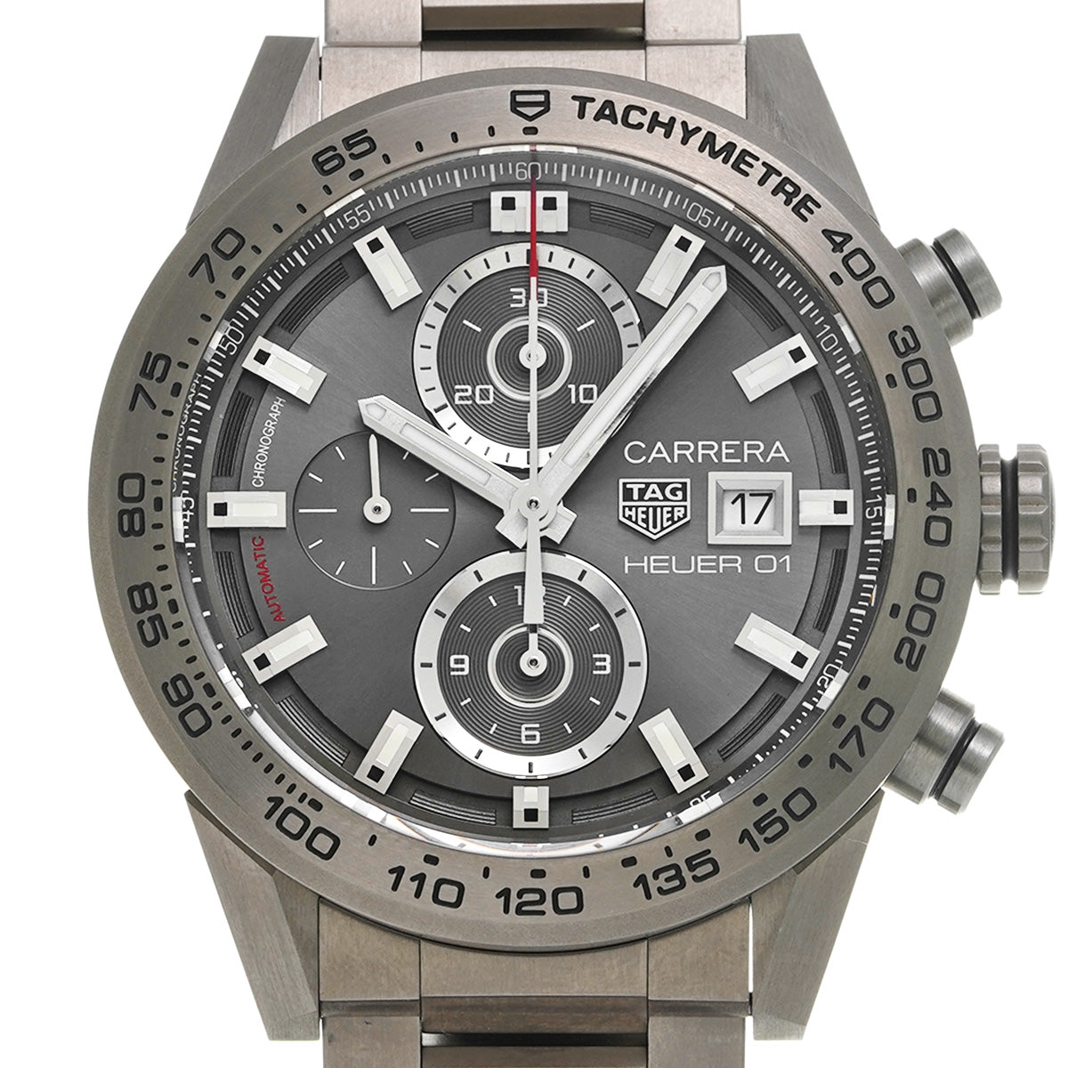 CARRERA CALIBRE HEUER 01 Chronograph CAR208Z.BF0719 Gray TAG HEUER Men's [Pre-Owned].