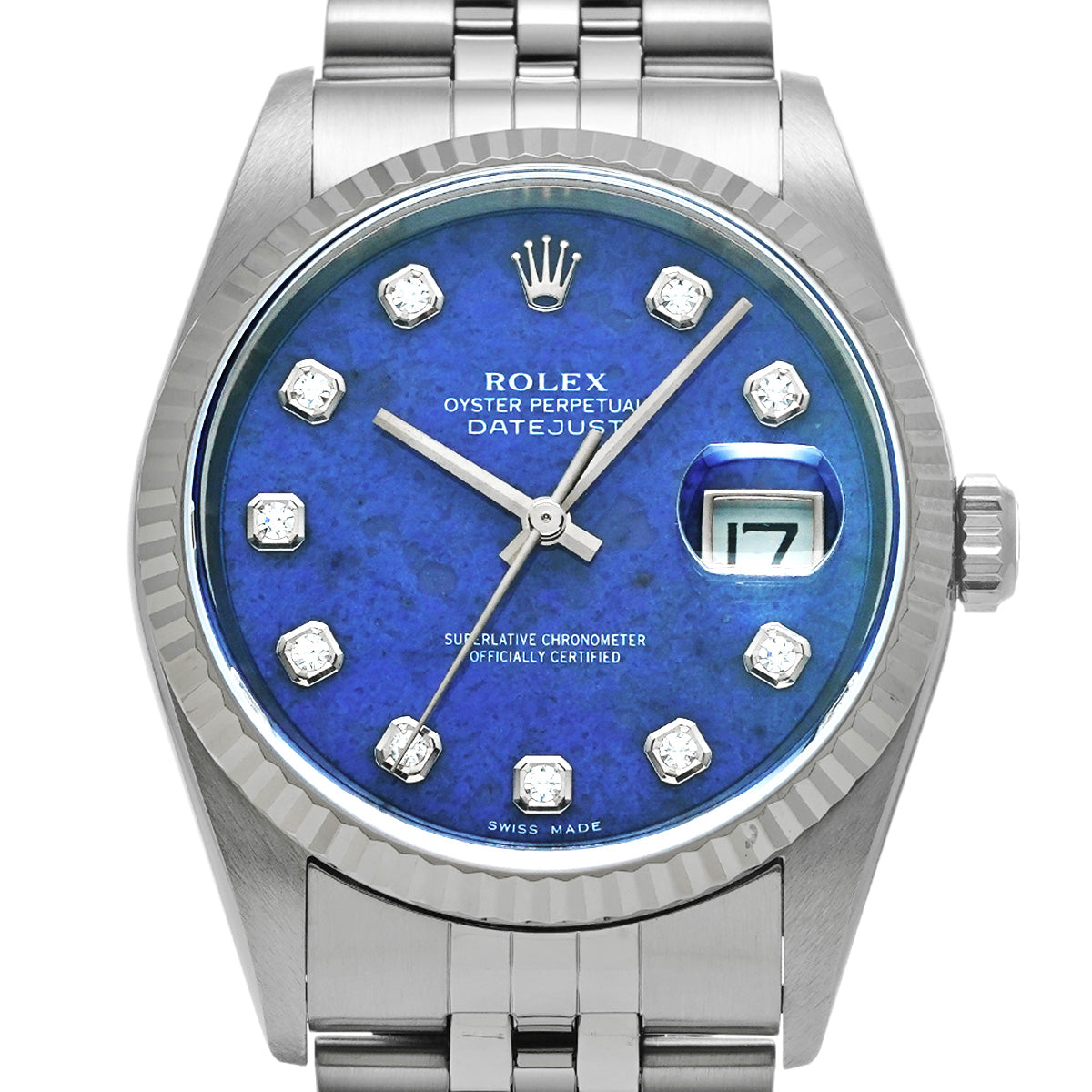 DATE JUST 16234G Y (made around 2002) Sodalite/Diamond ROLEX Men's [Pre-Owned].