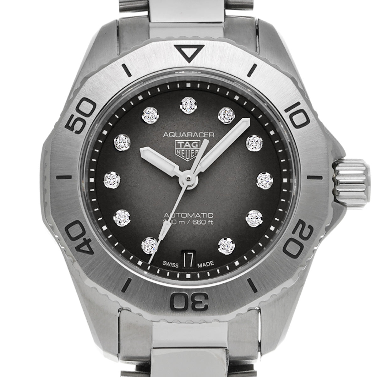 Aquaracer Professional 200 Calibre 9 WBP2410.BA0622 Black MOP/Diamond TAG HEUER Ladies [Pre-Owned]