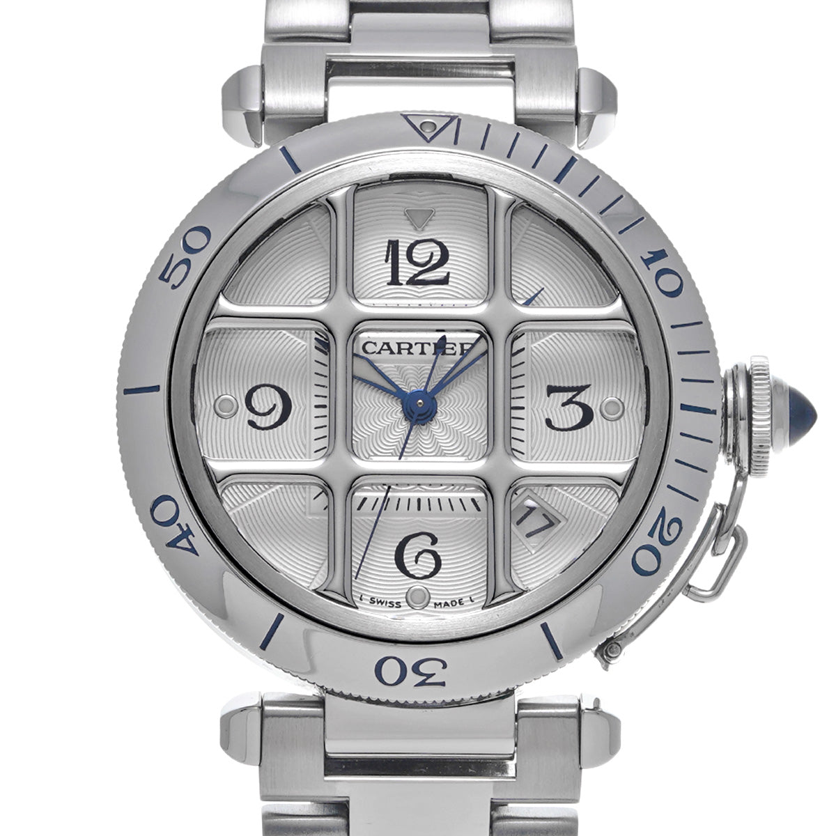 Pasha 38 grid W3104055 Silver CARTIER Unisex [Pre-owned].