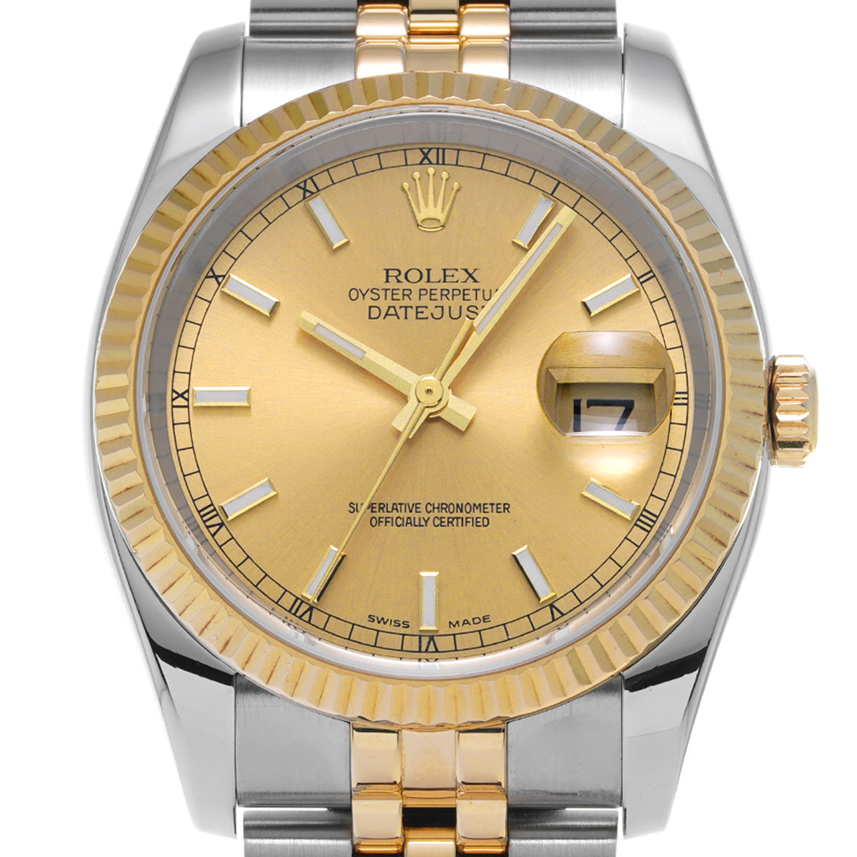 Datejust 116233 F (manufactured circa 2003) Champagne ROLEX Men's [Pre-Owned].