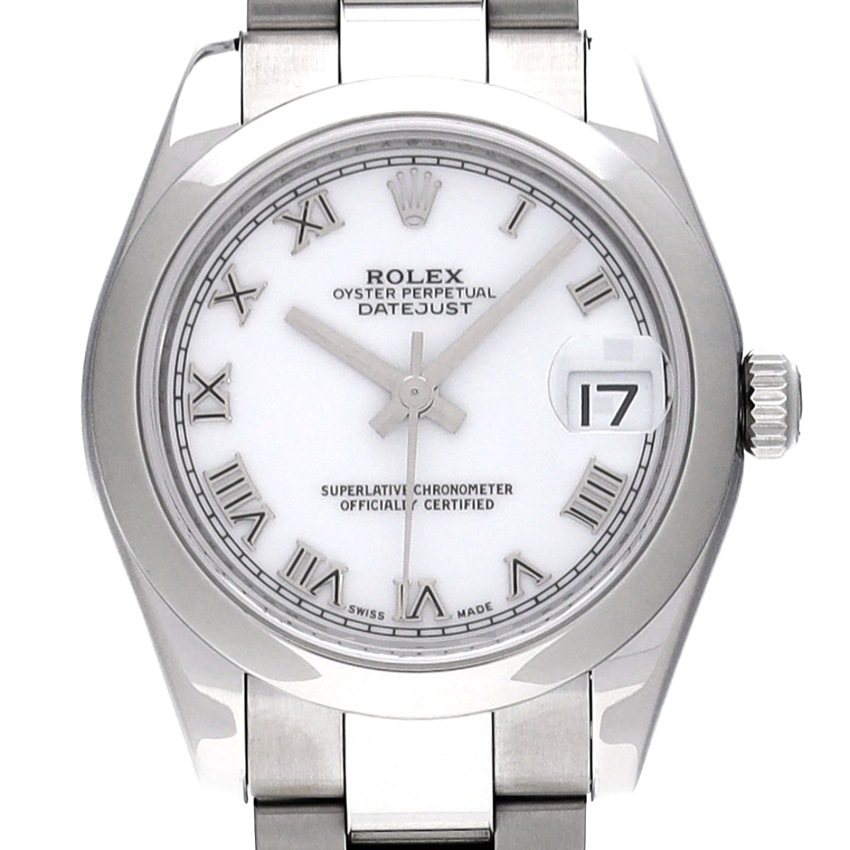 DATE JUST 178240 M (manufactured circa 2008) White ROLEX Unisex [Pre-Owned].