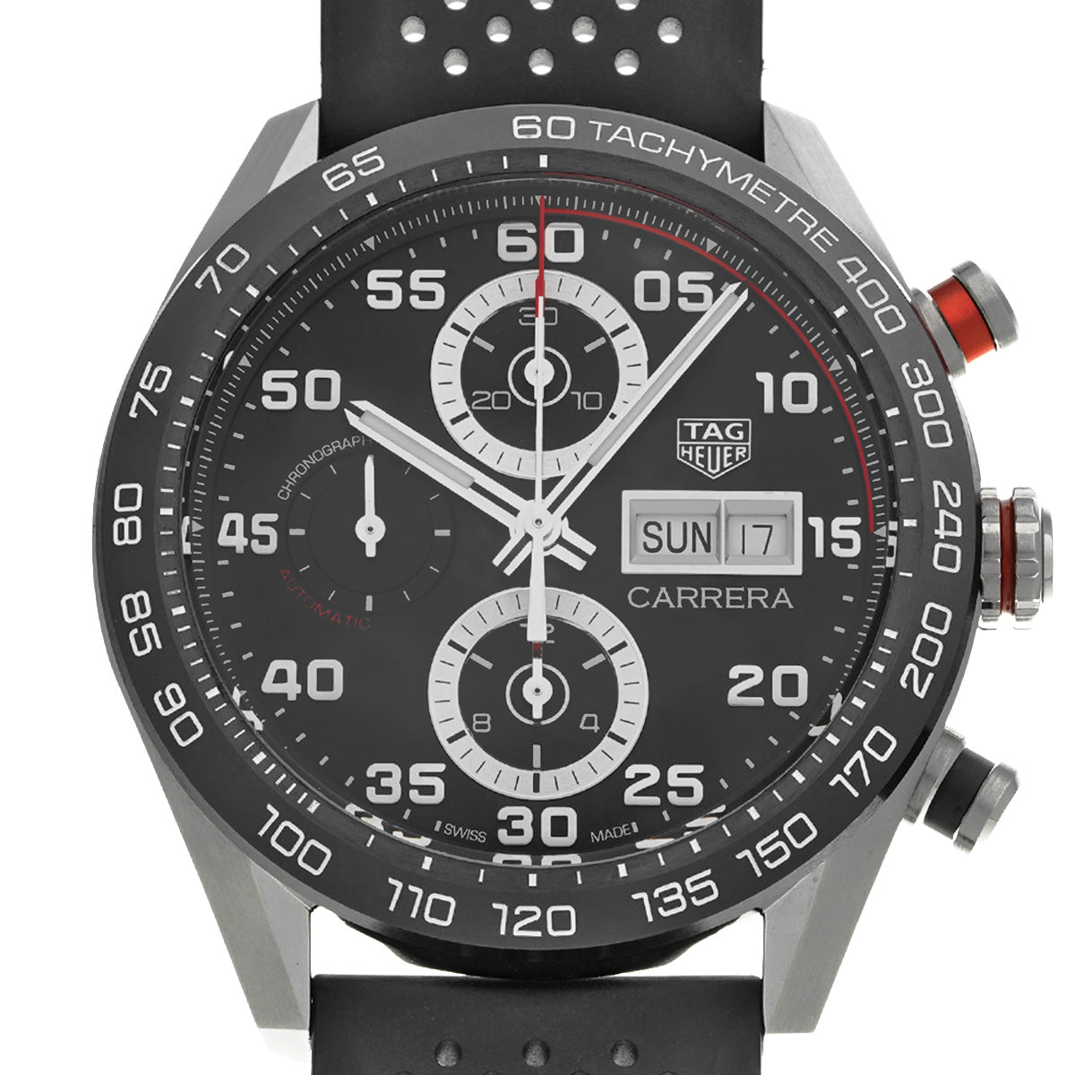 CARRERA Calibre 16 Chronograph Day Date CBN2A1AA.FT6228 Black TAG HEUER Men's [Pre-Owned].