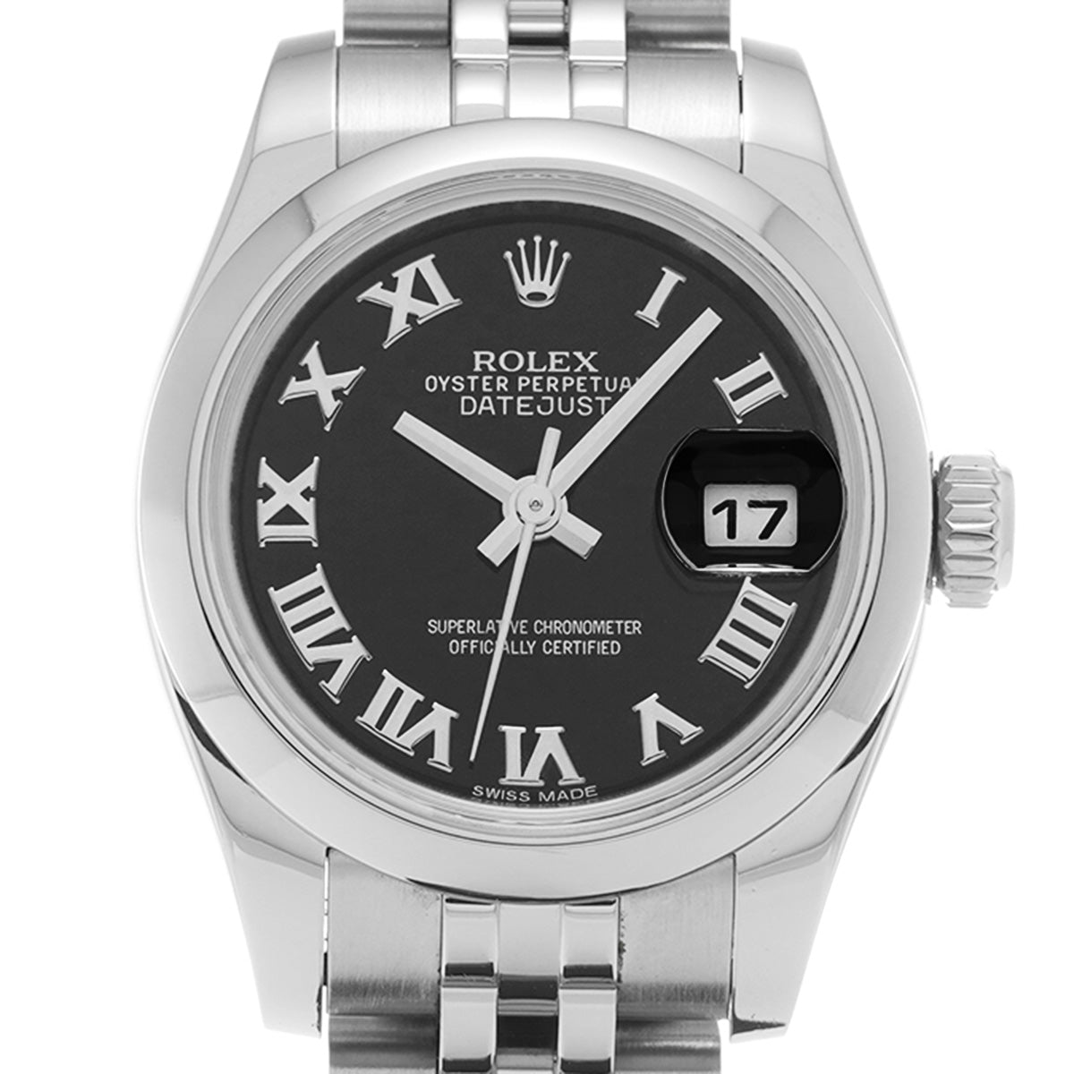 DATE JUST 179160 Random Serial Black ROLEX Ladies [Pre-owned].