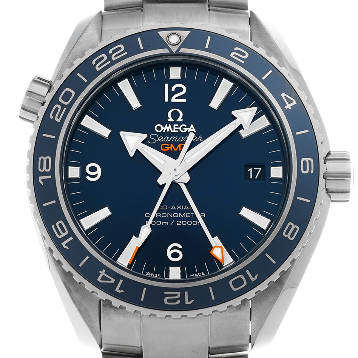 Seamaster Planet Ocean 600 Co-Axial GMT 232.90.44.22.03.001 Blue OMEGA Mens [Pre-Owned]