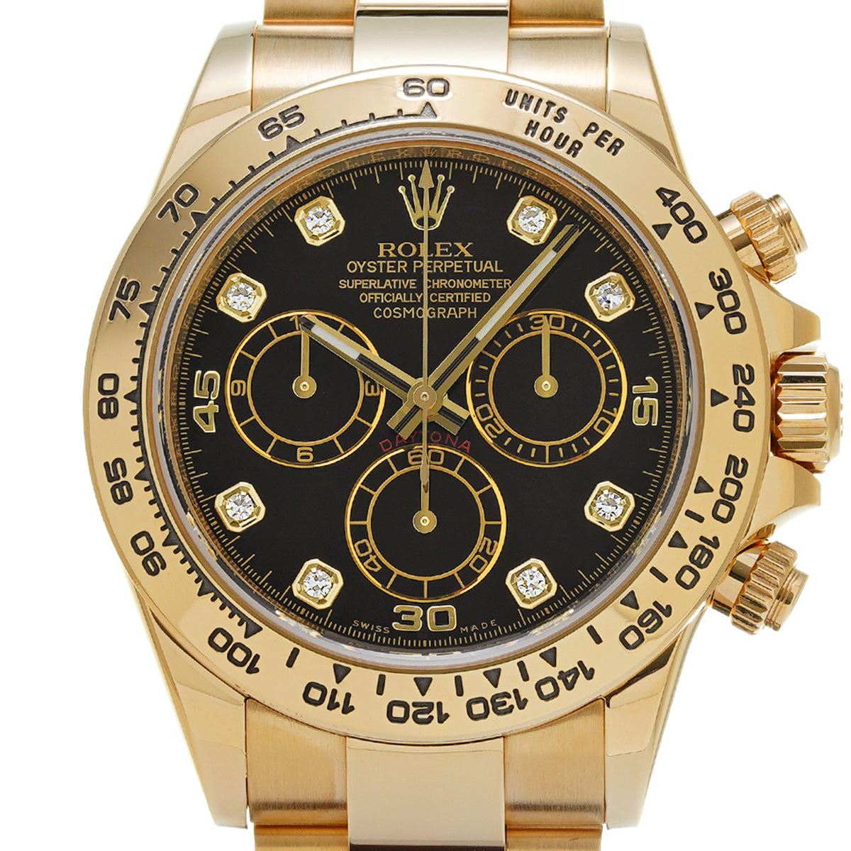 Cosmograph Daytona 116508G Random Serial Black/Diamond ROLEX Men's [Pre-Owned].