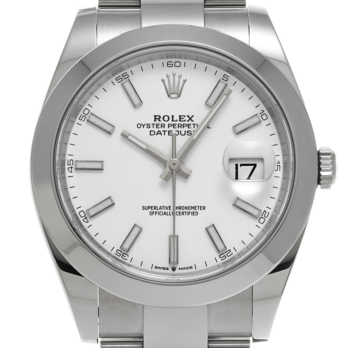 DATE JUST 41 126300 Random Serial White ROLEX Men's [Pre-owned].