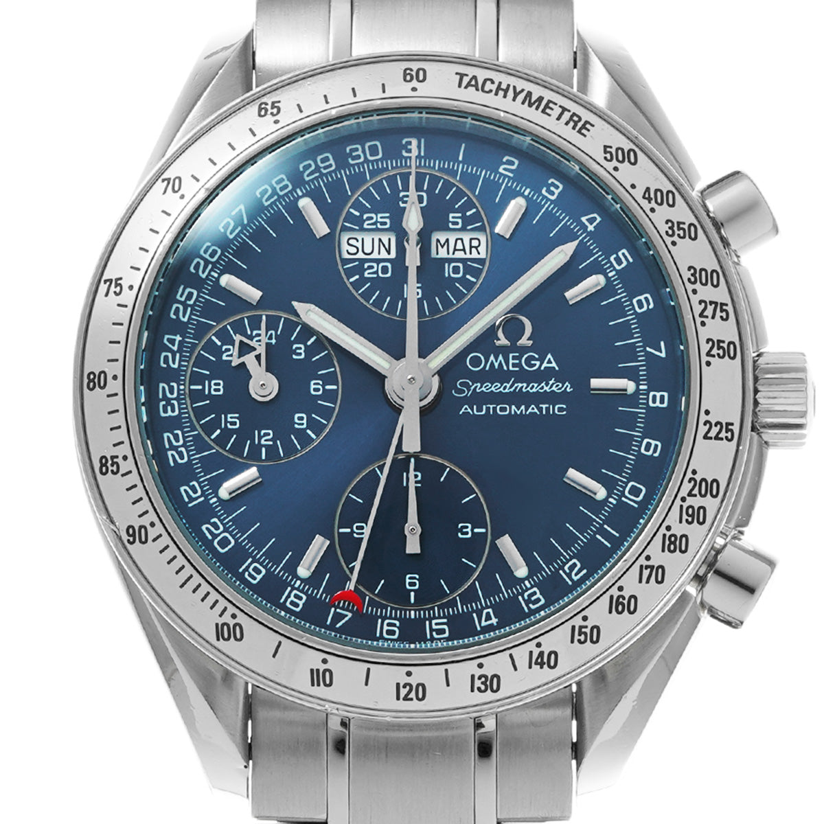 Speedmaster Triple Calendar 3523.80 Blue OMEGA Men's [Pre-Owned].