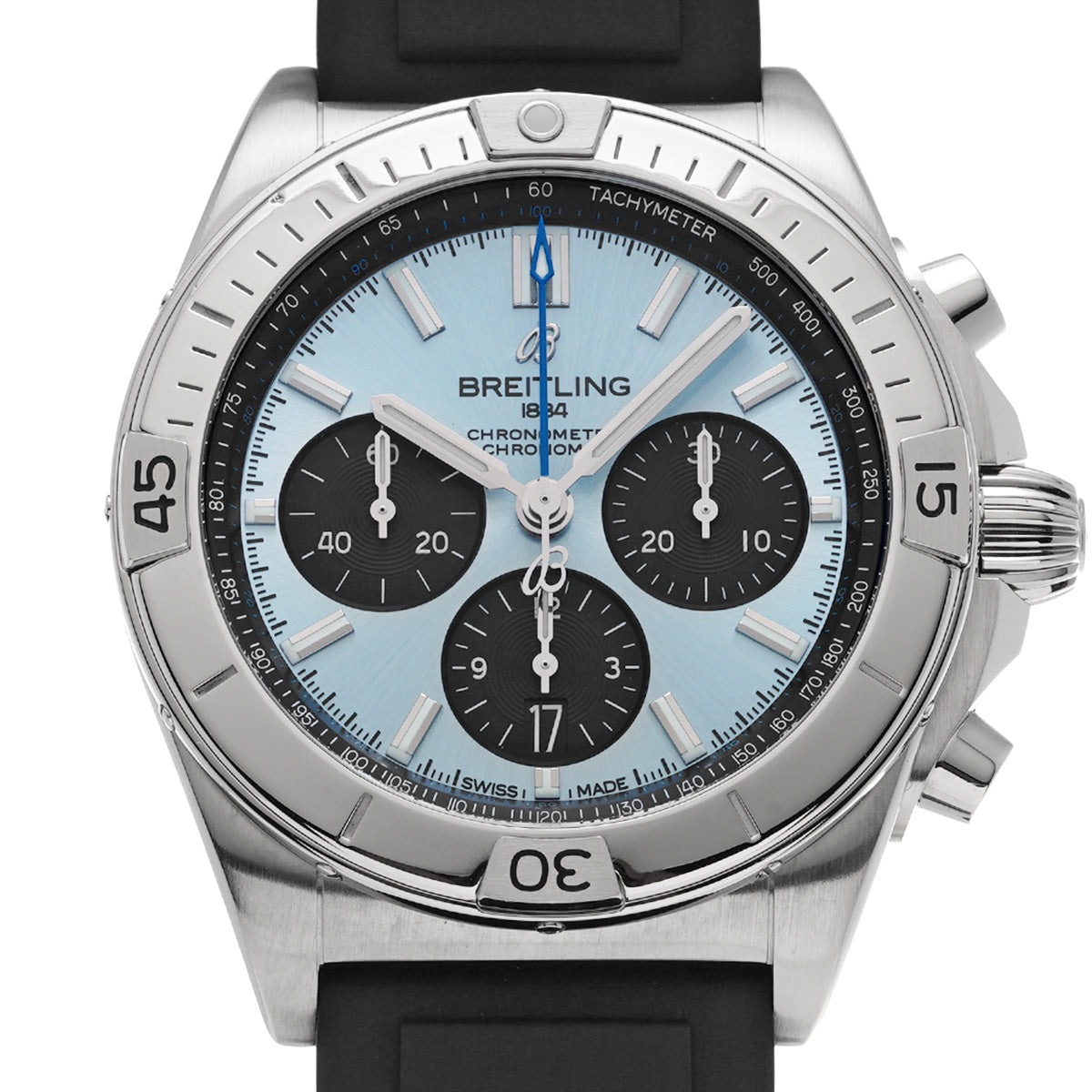 Chronomat B01 42 PB0134101C1S1 Ice Blue/Black BREITLING Men's [Pre-Owned].