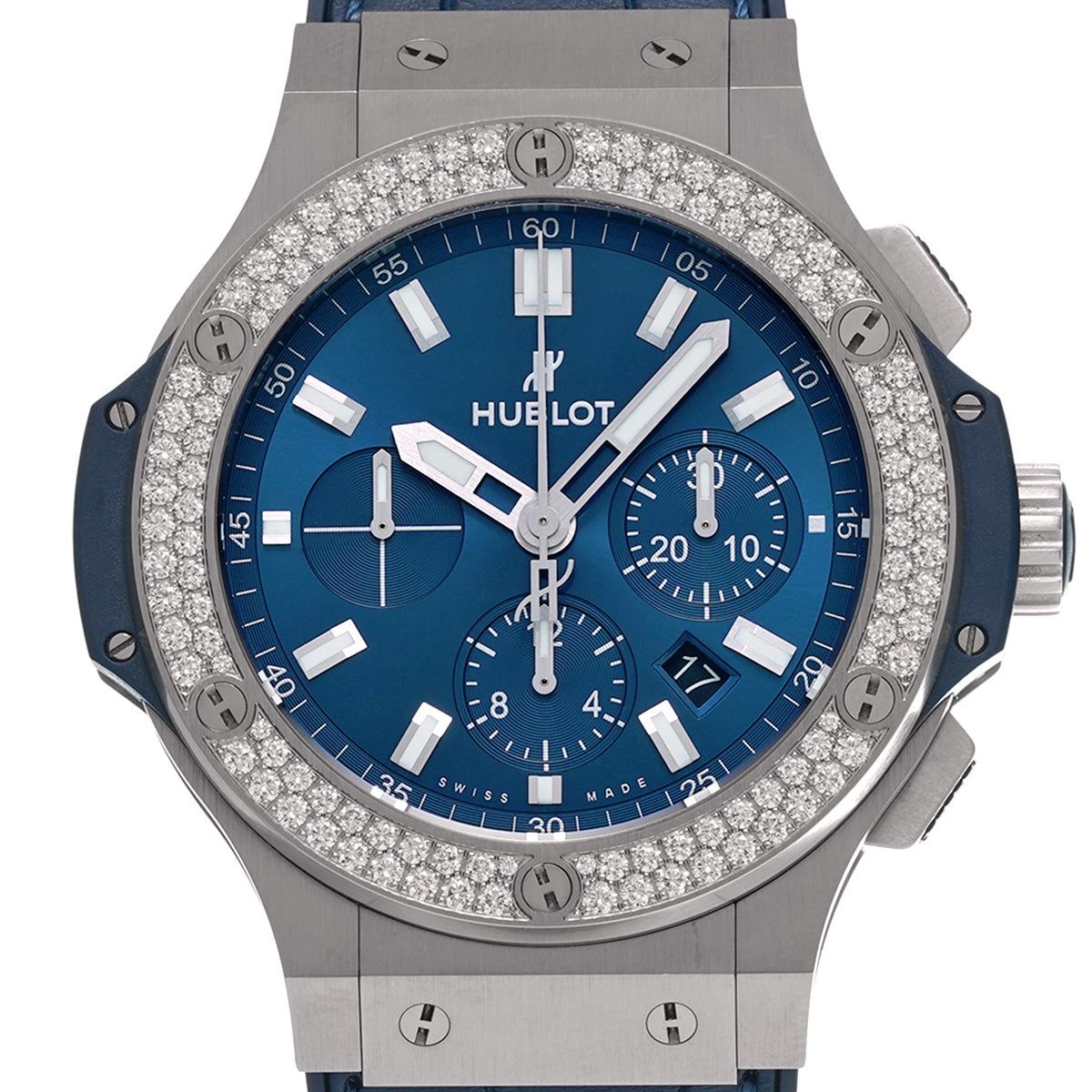 Big Bang Steel Blue Diamond 301.SX.7170.LR.1104 Blue HUBLOT Men's [Pre-owned]