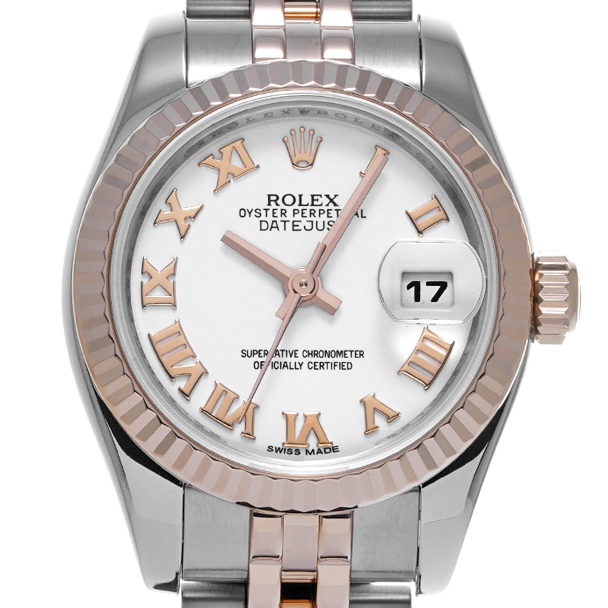 DATE JUST 179171 Random Serial White ROLEX Ladies [Pre-Owned].