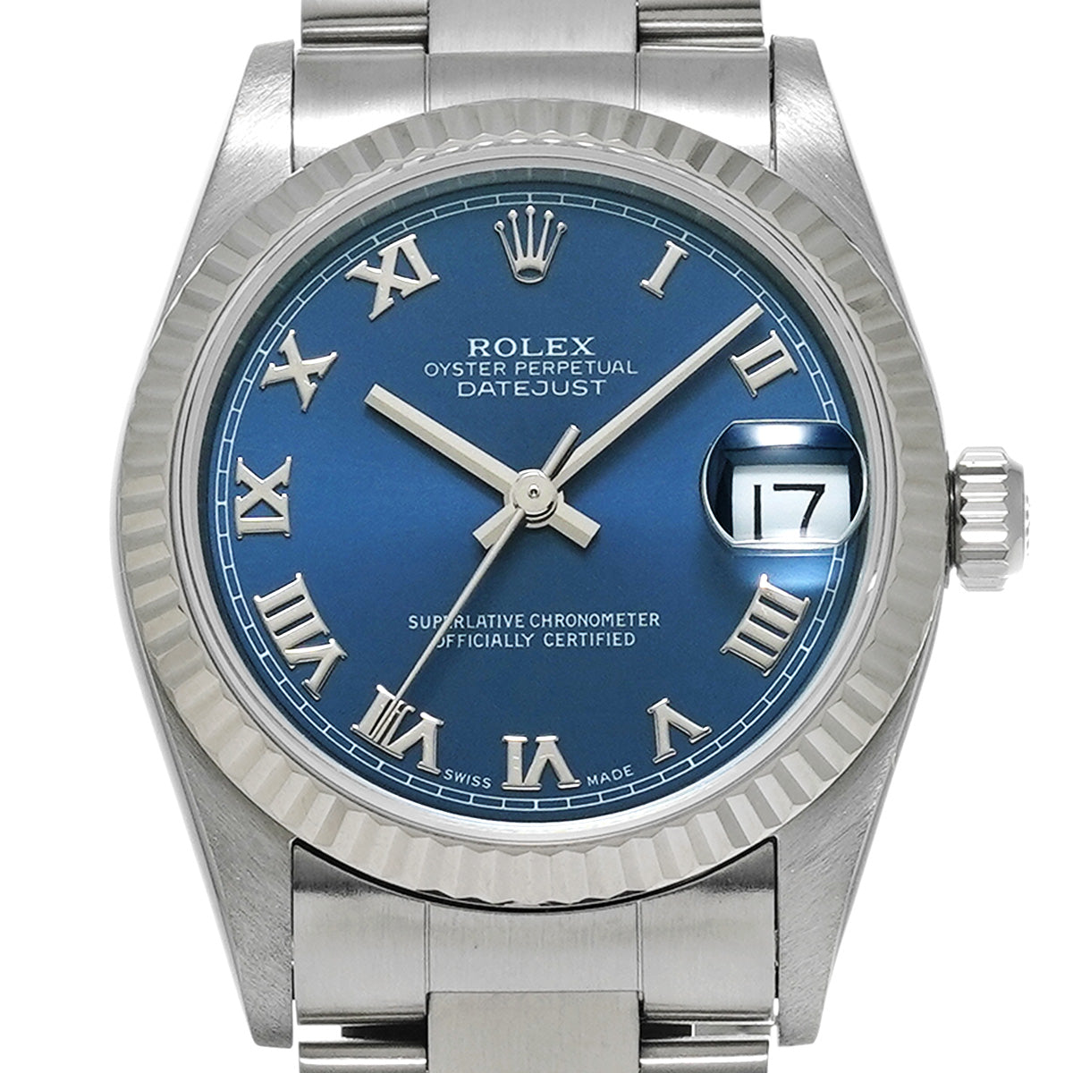 Datejust 68274 U (manufactured circa 1998) Blue ROLEX Unisex [Pre-owned].