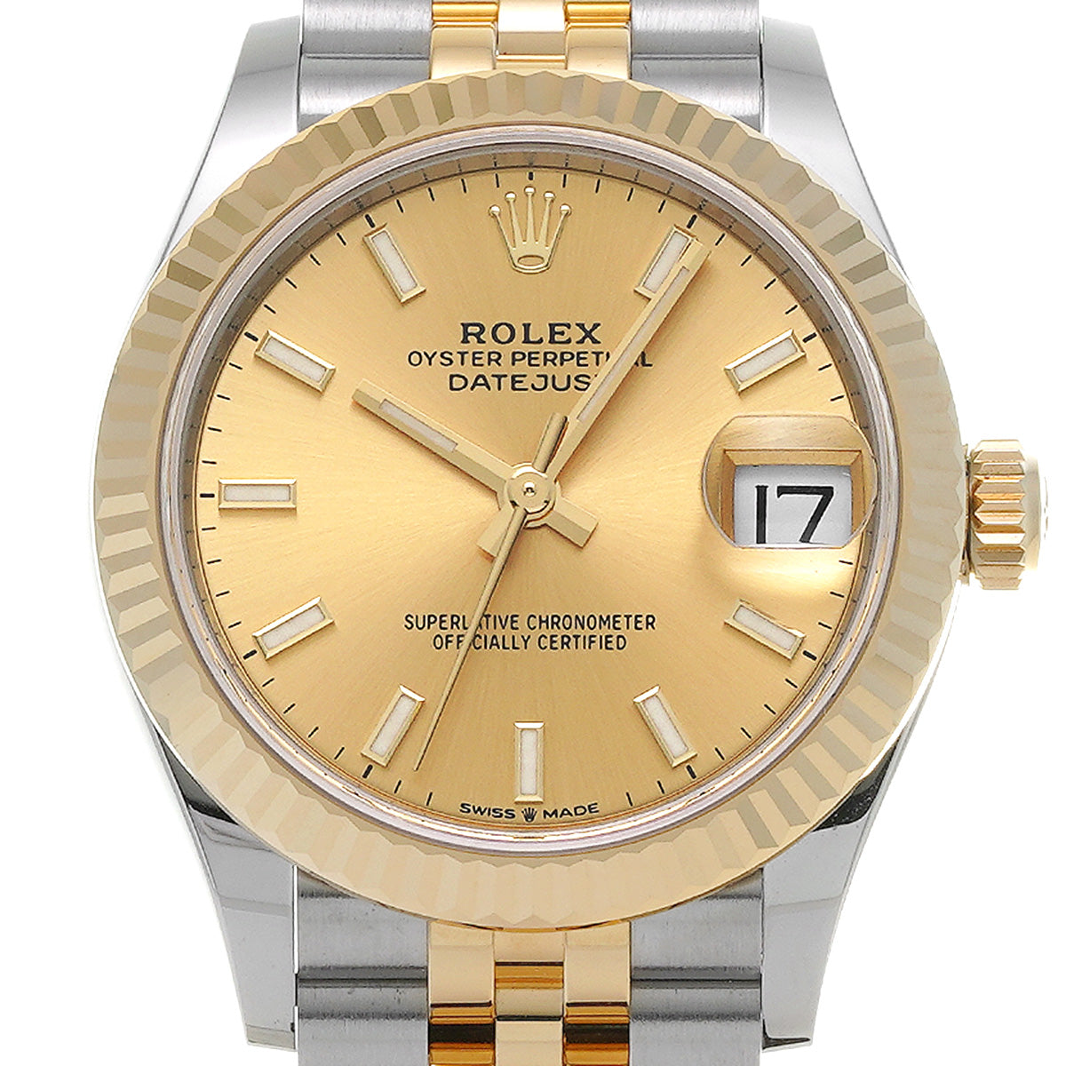 DATE JUST 31 278273 Random Serial Champagne ROLEX Unisex [Pre-owned].