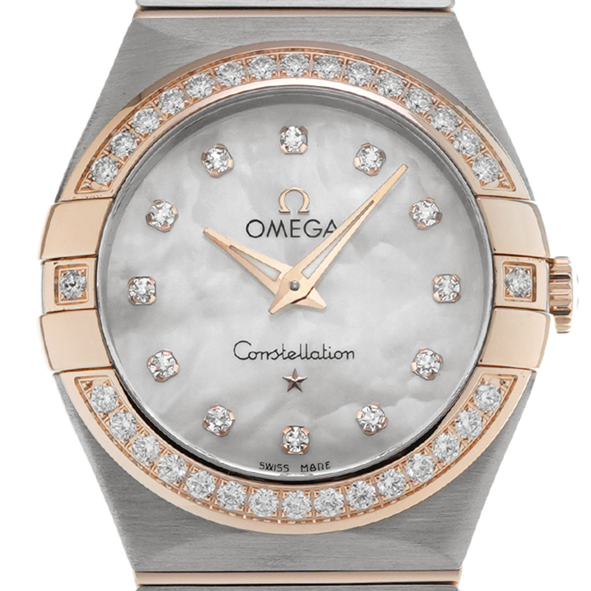 Constellation 123.25.27.60.55.001 White MOP/Diamond OMEGA Ladies [New].