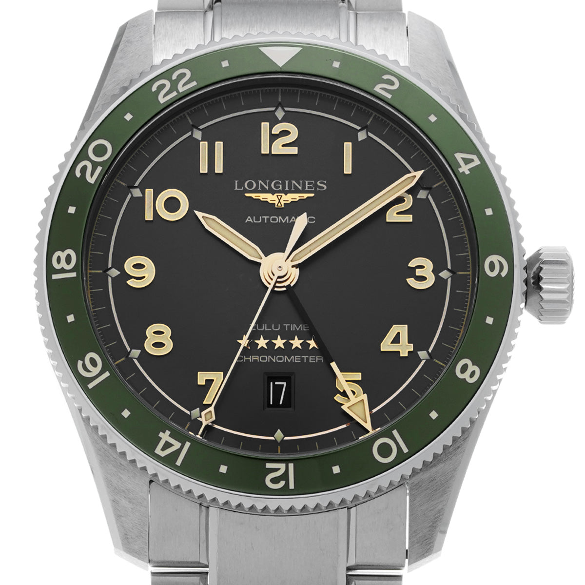 Spirit Zulu Time L3.812.4.63.6 Anthracite LONGINES Men's [Pre-Owned].