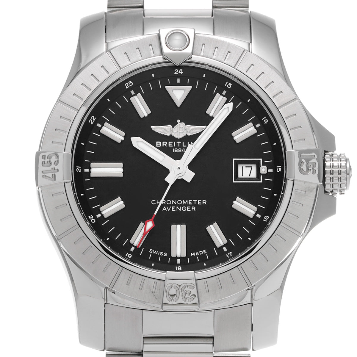 Avenger Automatic 43 A17318101B1A1 Black BREITLING Men's [Pre-Owned].