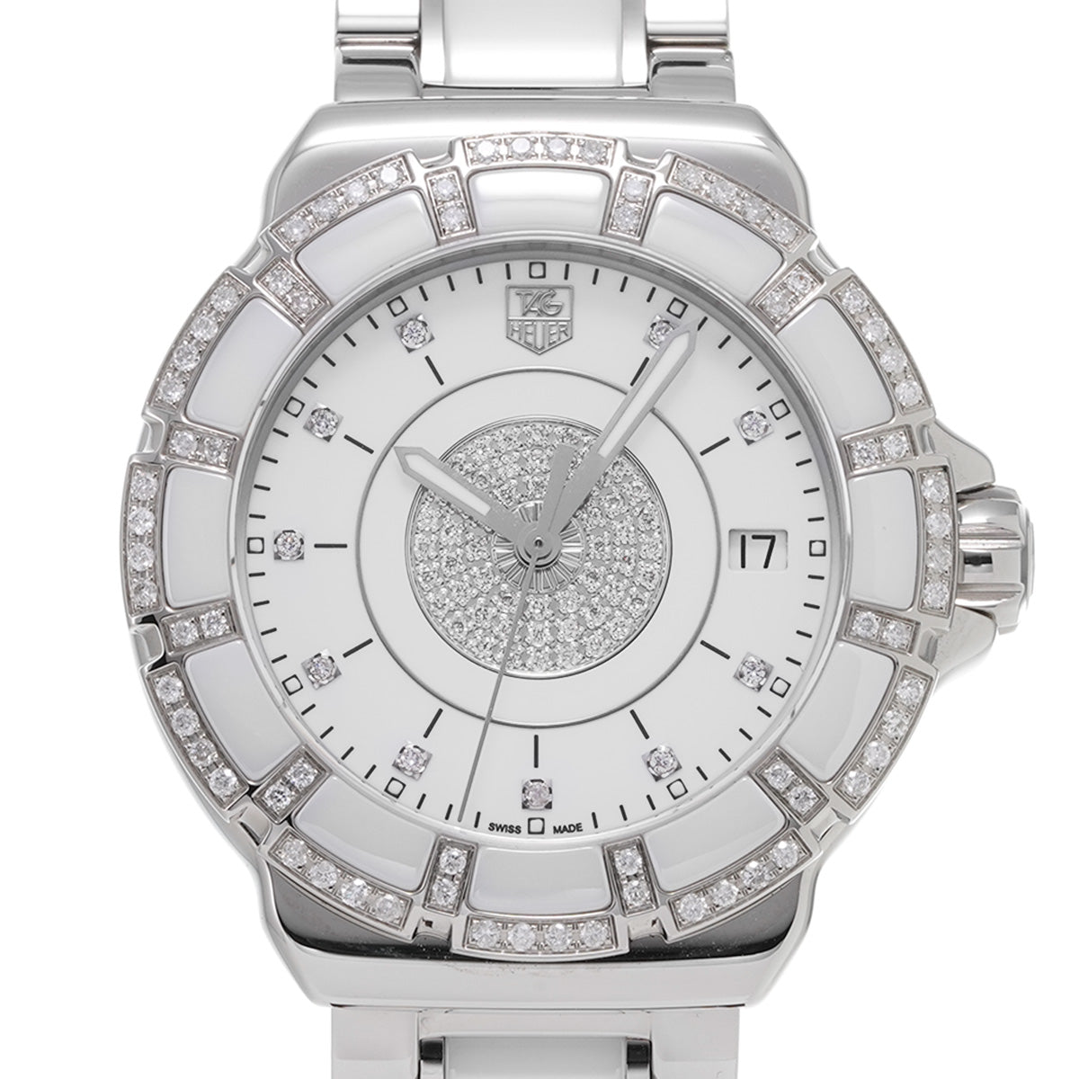 Formula 1 Quartz WAH121D.BA0861 White/Diamond TAG HEUER Ladies [Pre-Owned]