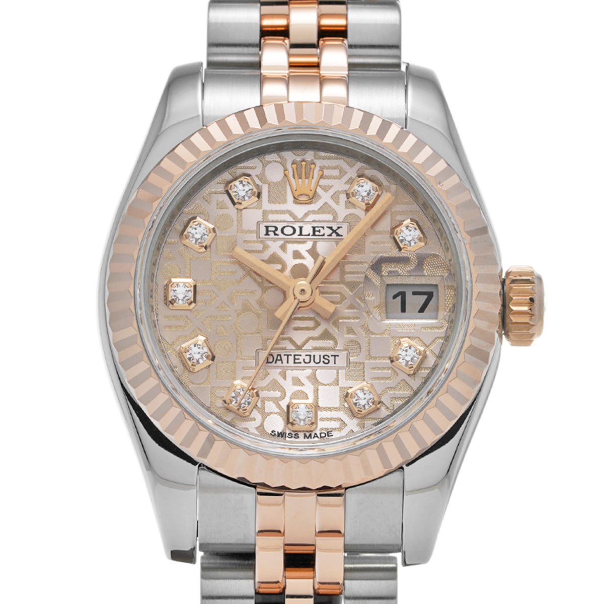 DATE JUST 179171G Random Serial Pink Computer/Diamond ROLEX Ladies [Pre-Owned].