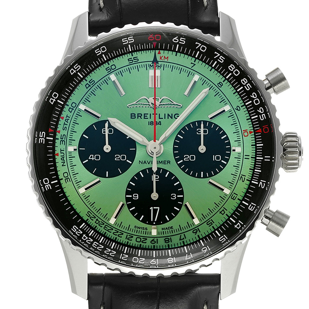 Navitimer B01 Chronograph 43 AB0138241L1P1 Green/Black BREITLING Men's [Pre-Owned]