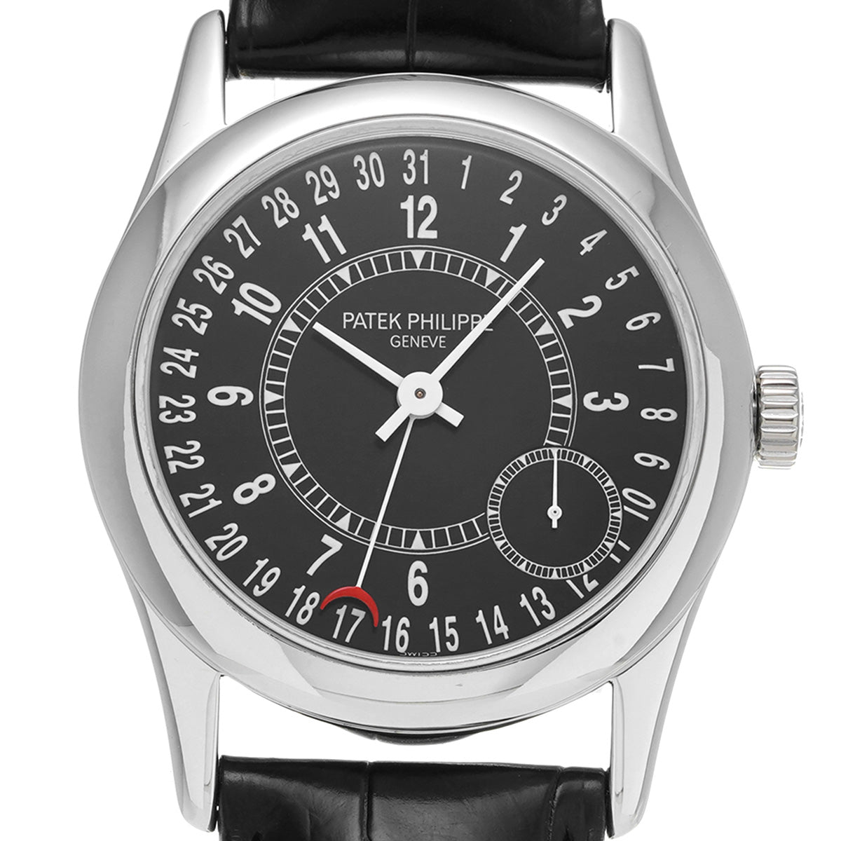 Calatrava 6000G-001 Black PATEK PHILIPPE Men's [Pre-Owned].