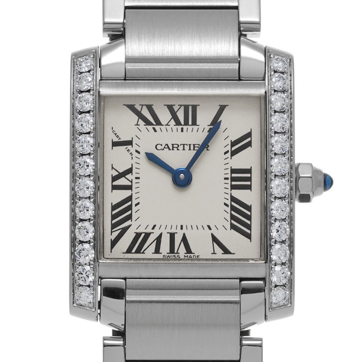 Tank Francaise SM W4TA0008 Silver CARTIER Ladies [Pre-owned]